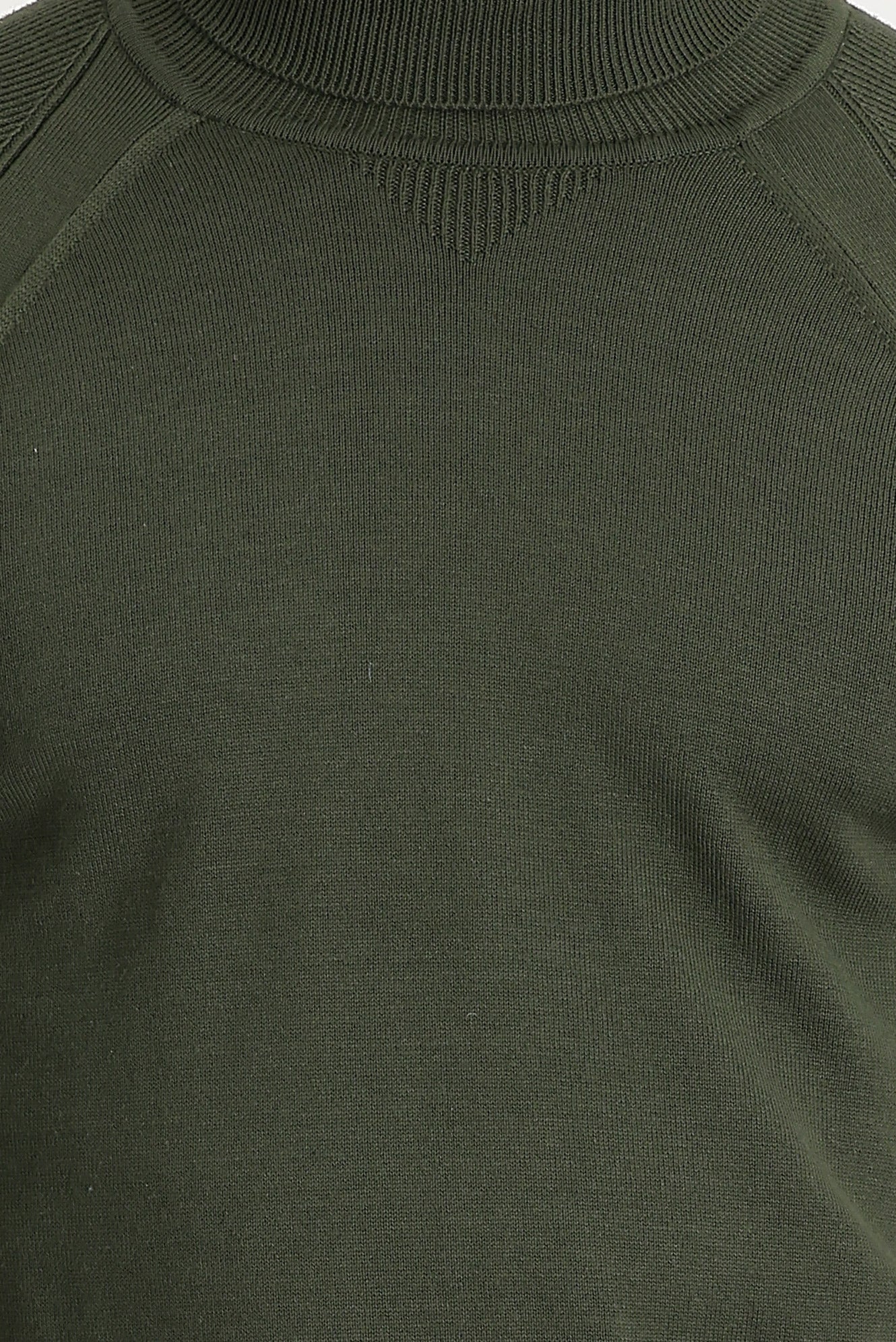 Açık Haki Balıkçı Yaka Slim Fit Dar Kesim Desenli Pamuklu Triko Kazak - Image 4