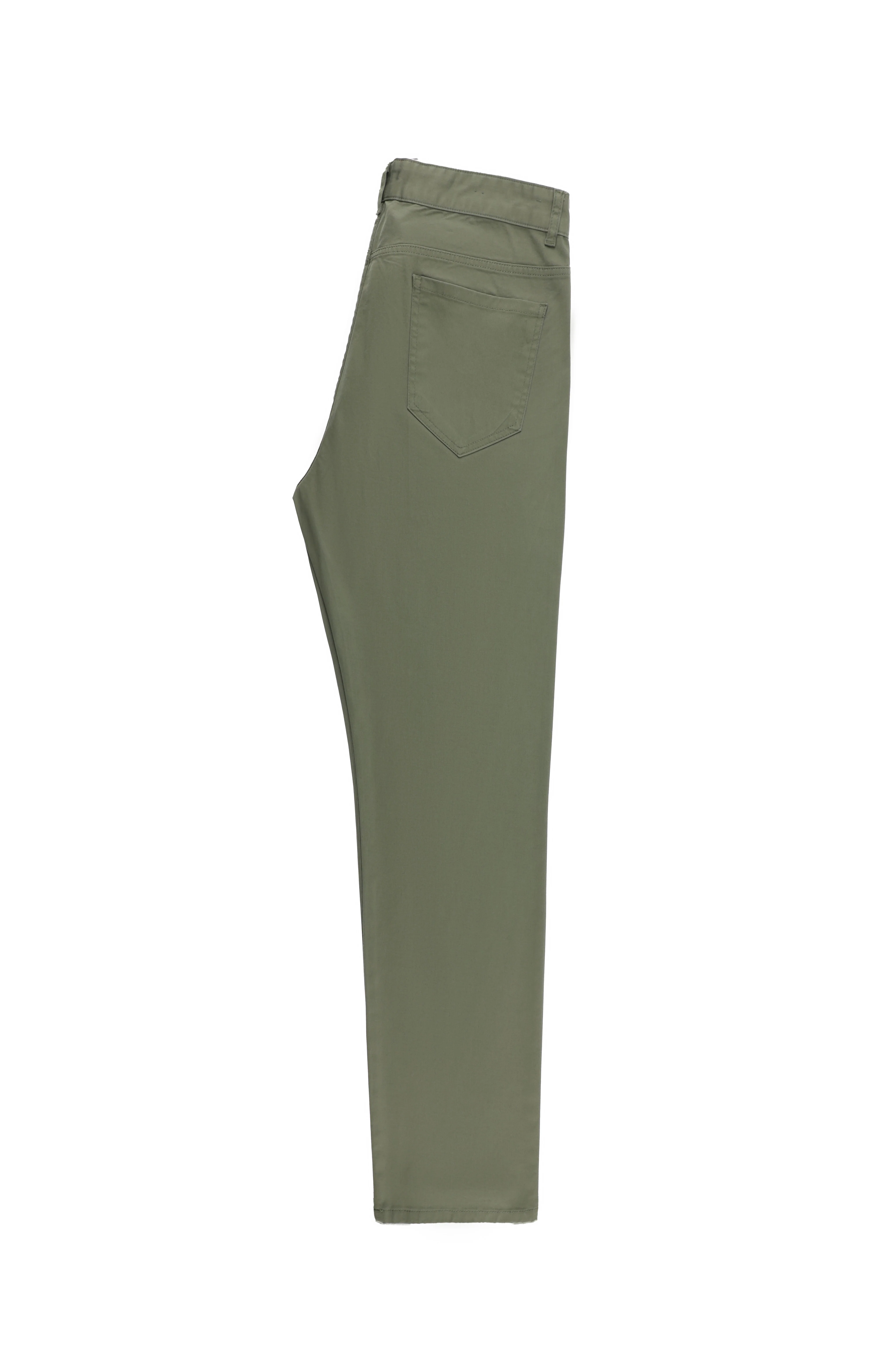Açık Haki Relaxed Fit Rahat Kesim Likralı Kanvas / Chino Pantolon - Image 3