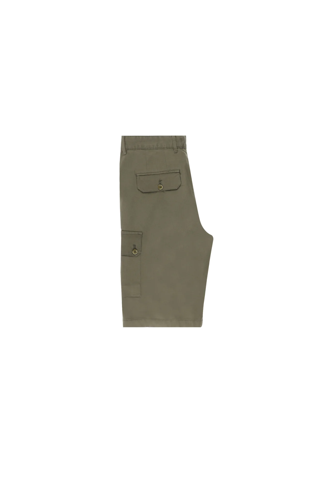 Açık Haki Relaxed Fit Rahat Kesim Pamuklu Bermuda Şort - Image 5