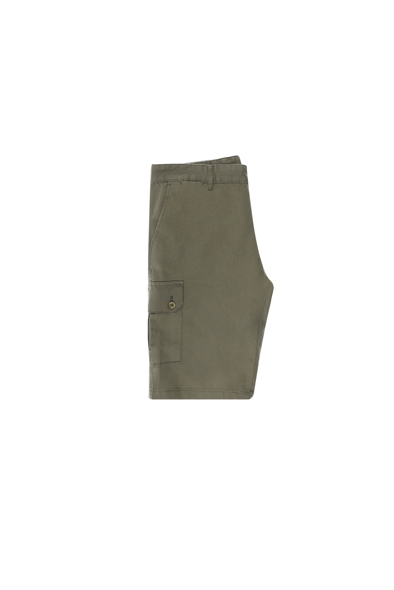 Açık Haki Regular Fit Standart Kesim Pamuklu Bermuda Şort - Image 3