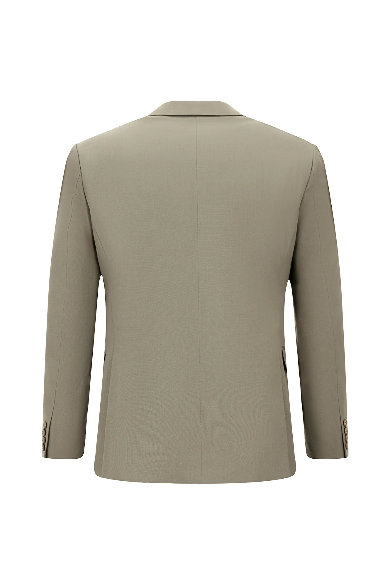 Açık Haki 7 Drop Super Slim Fit Eksra Dar Kesim Pamuklu Lyocell Kruvaze Takım Elbise - Image 3