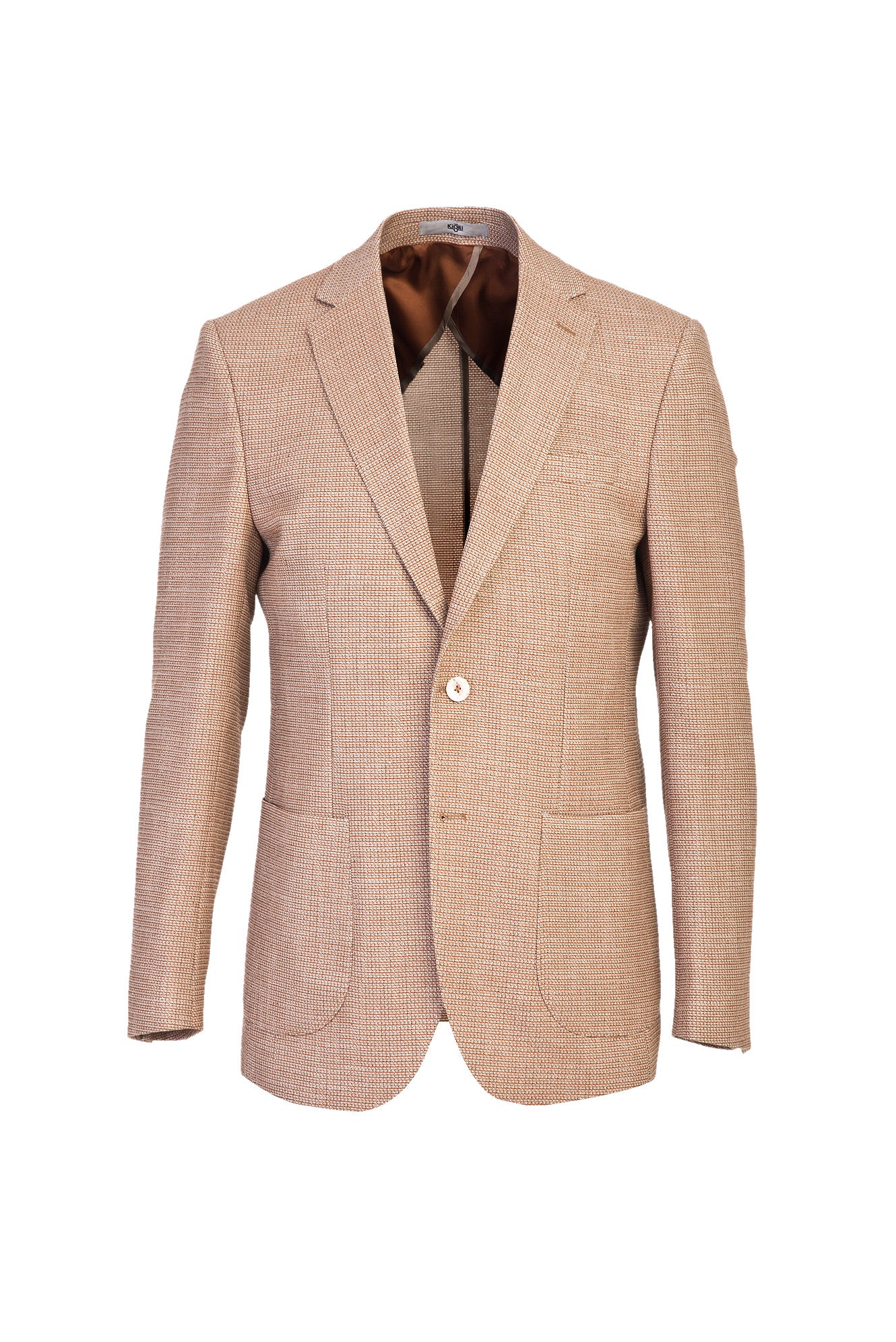 Açık Kahve 4 Drop Relaxed Fit Rahat Kesim AK KUŞGÖZÜ CEKET