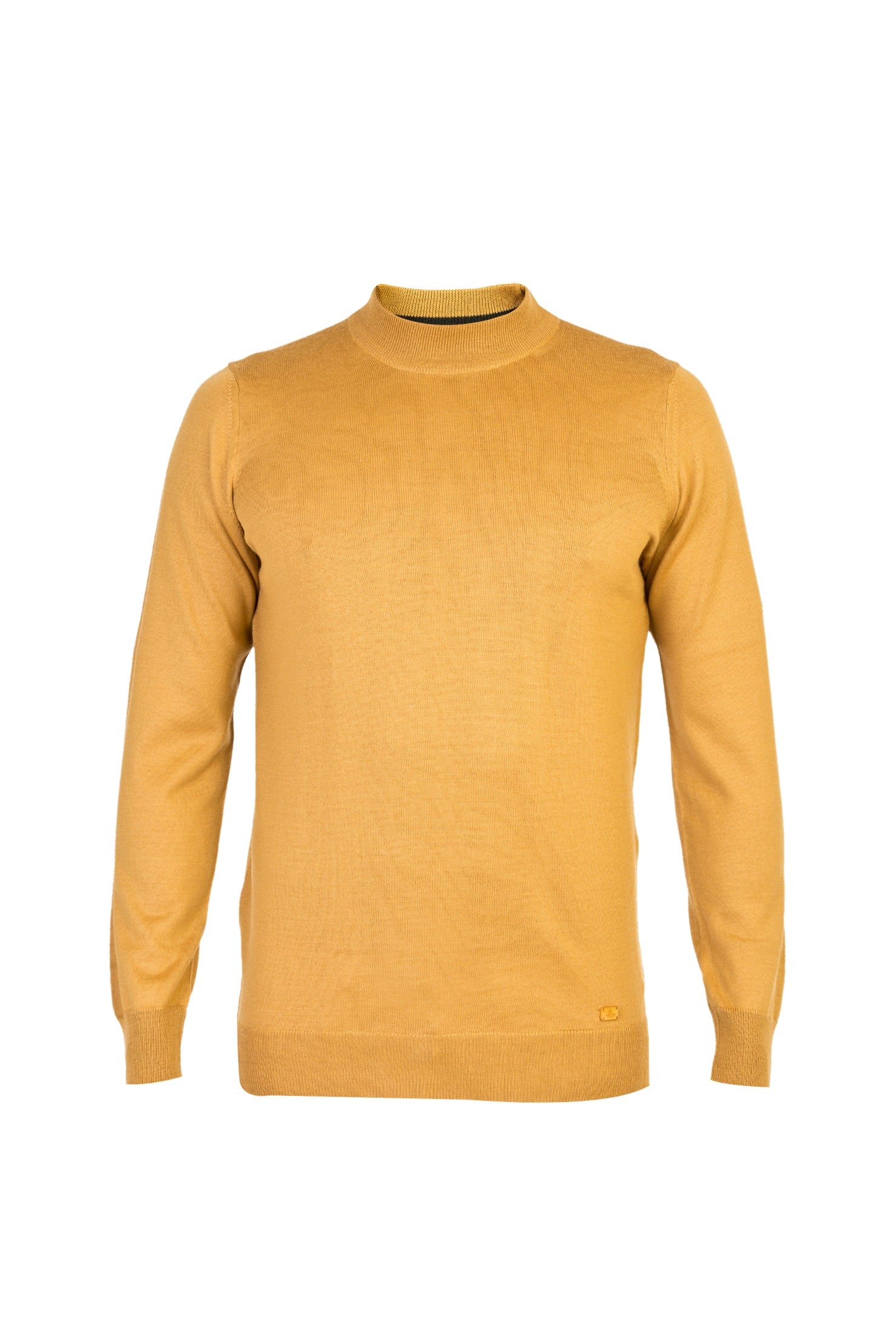 Açık Kahve - Camel Yarım Balıkçı Yaka Regular Fit Yünlü Triko Kazak