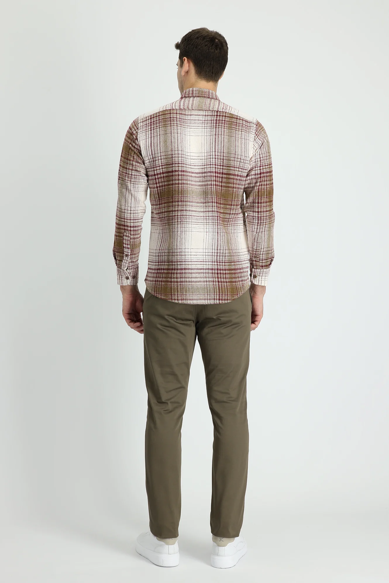 Açık Kahve Regular Fit Standart Kesim Likralı Kanvas / Chino Pantolon - Image 3