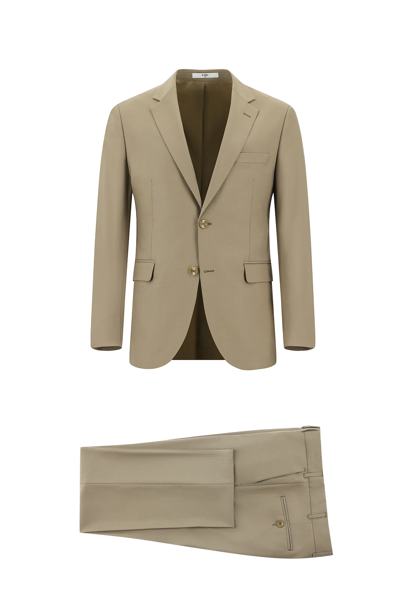 Açık Kahve 7 Drop Slim Fit Dar Kesim Takım Elbise
