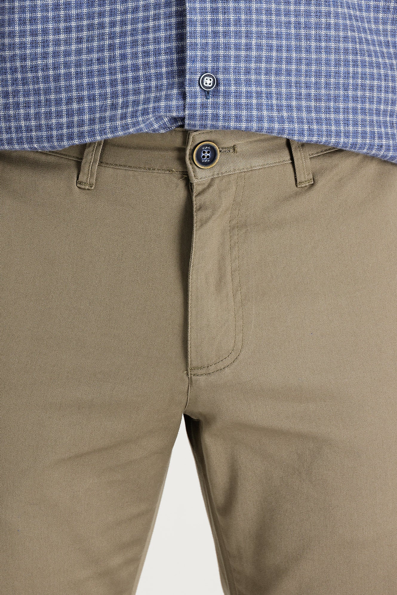 Açık Kahve  Slim Fit Dar Kesim Pamuk Kanvas / Chino Pantolon - Image 3