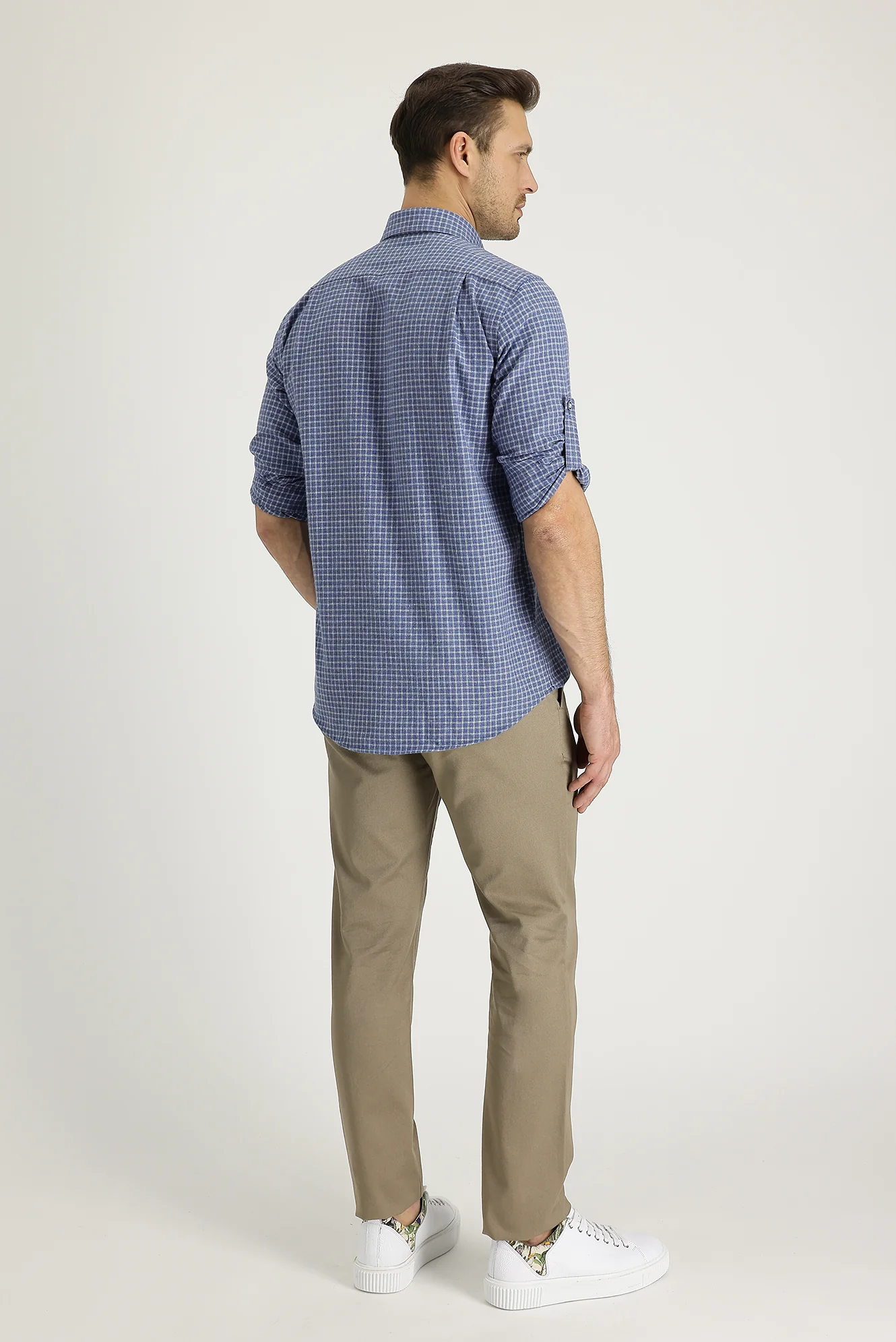 Açık Kahve  Slim Fit Dar Kesim Pamuk Kanvas / Chino Pantolon - Image 4