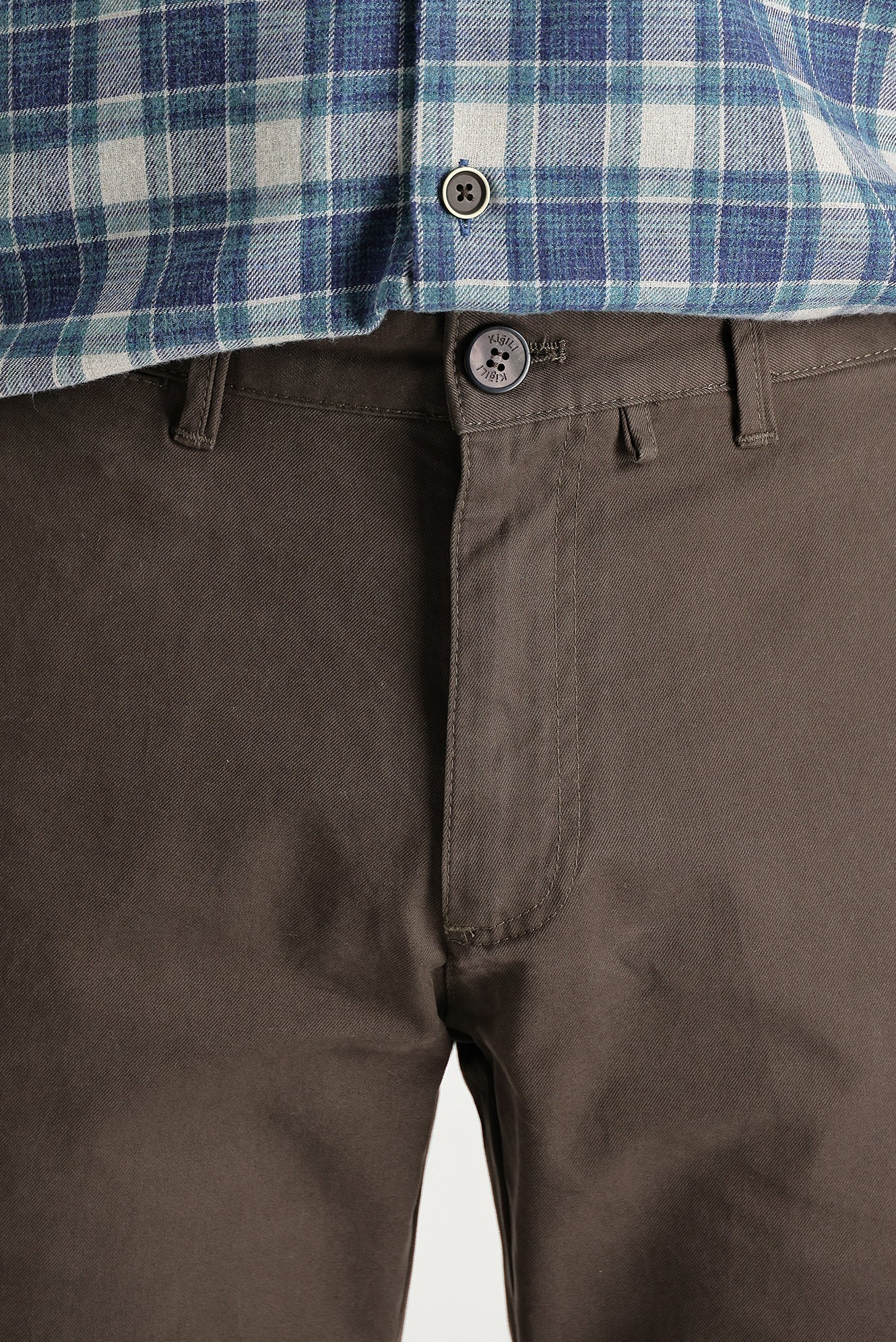 Açık Kahve  Slim Fit Dar Kesim Pamuk Kanvas / Chino Pantolon - Image 3