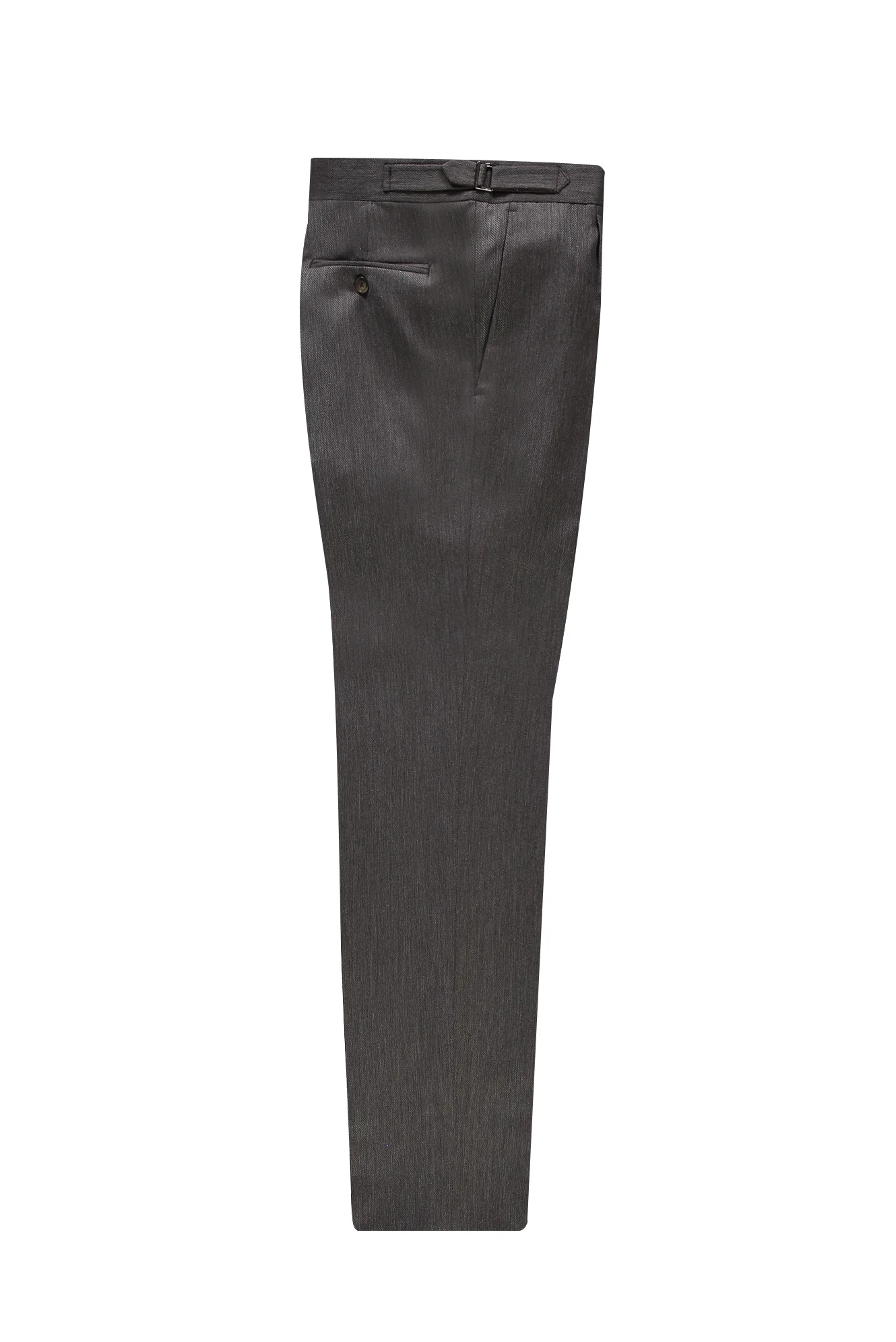 Açık Kahve  7 Drop Slim Fit Dar Kesim Yünlü Klasik Tokalı Pileli Kumaş Pantolon