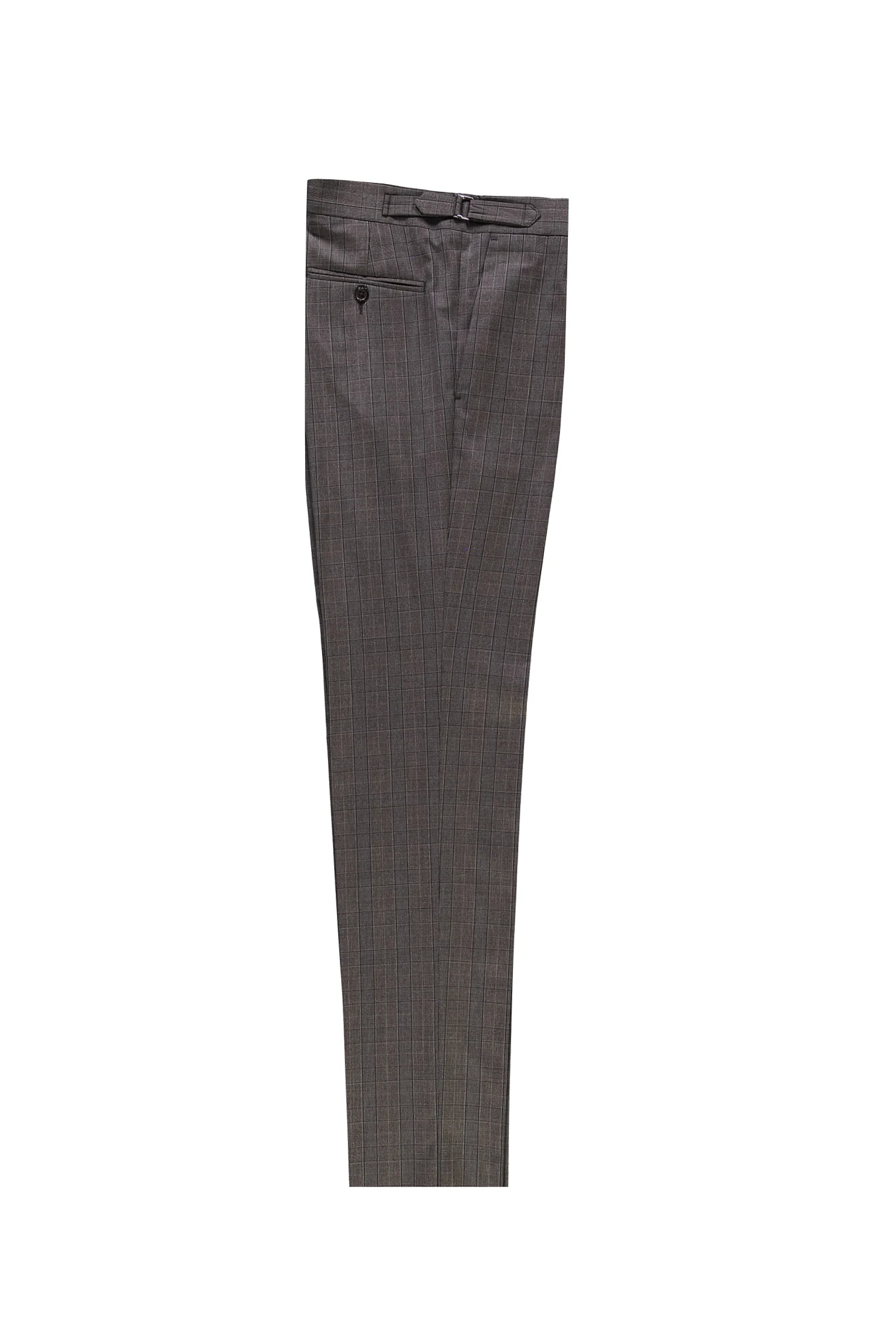 Açık Kahve  7 Drop Slim Fit Dar Kesim Yünlü Tokalı Pileli Klasik Kumaş Pantolon