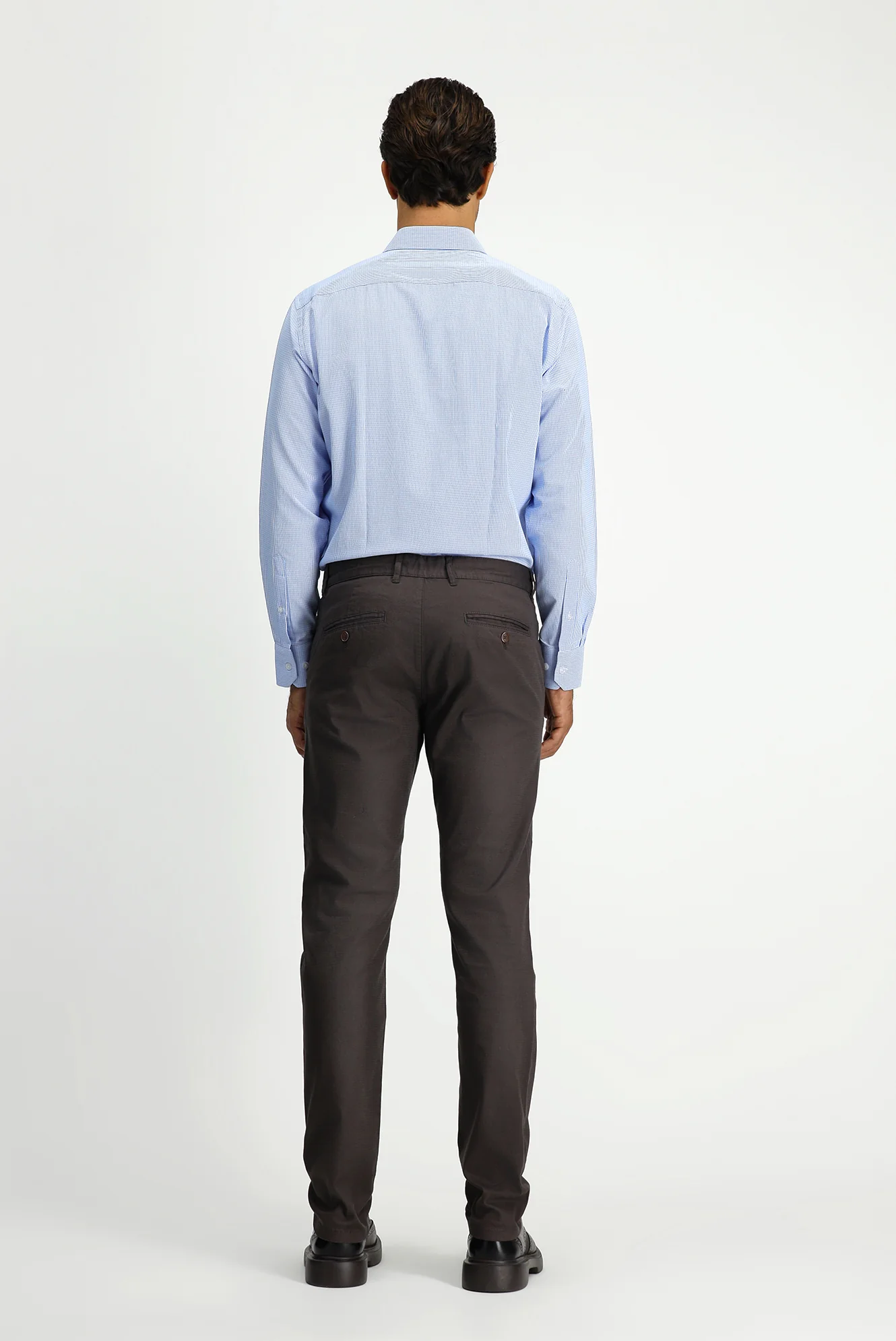 Açık Kahve  Slim Fit Dar Kesim Likralı Desenli Kanvas / Chino Pantolon - Image 3
