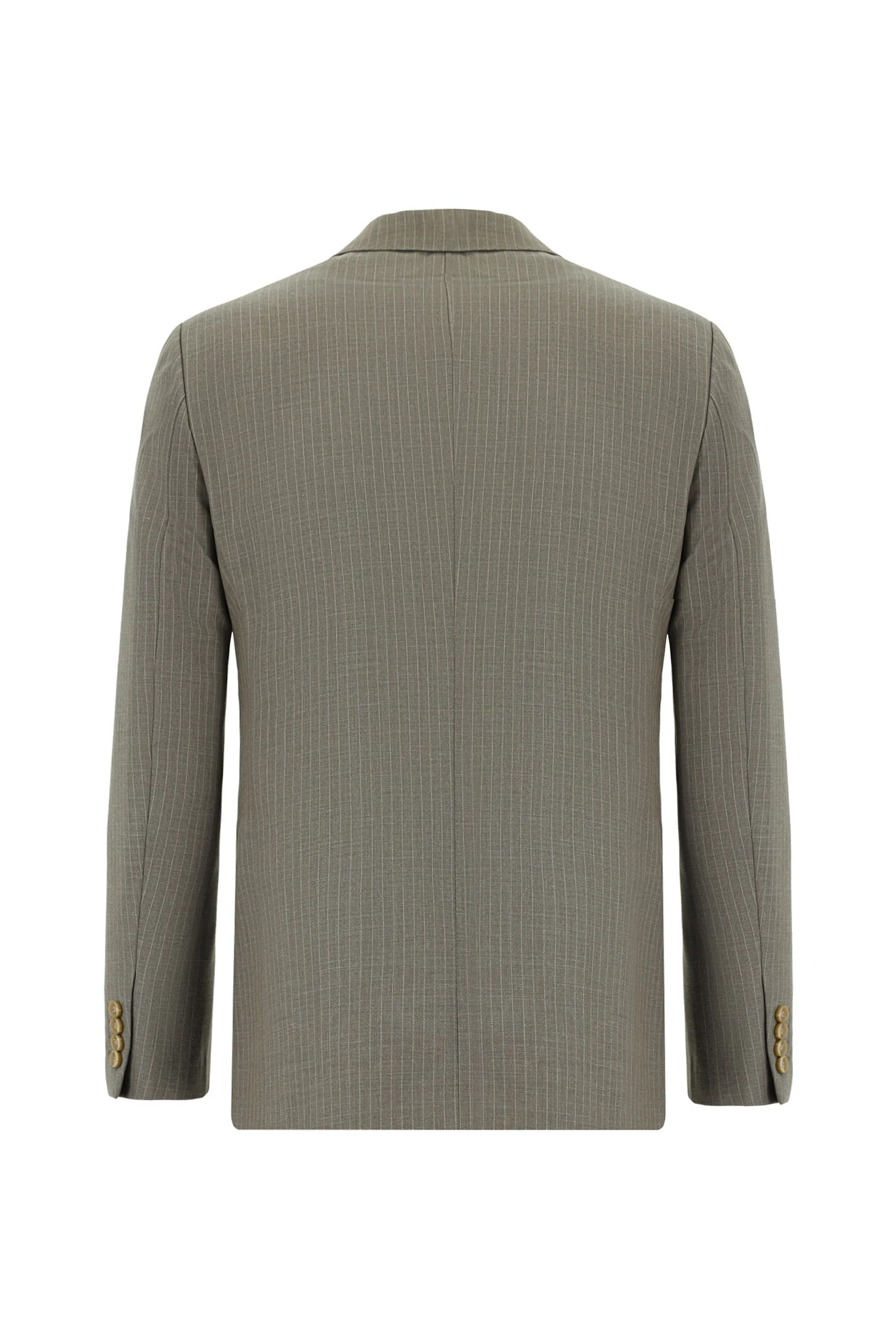Açık Kahve  7 Drop Super Slim Fit Eksra Dar Kesim Çizgili Kruvaze Takım Elbise - Image 3