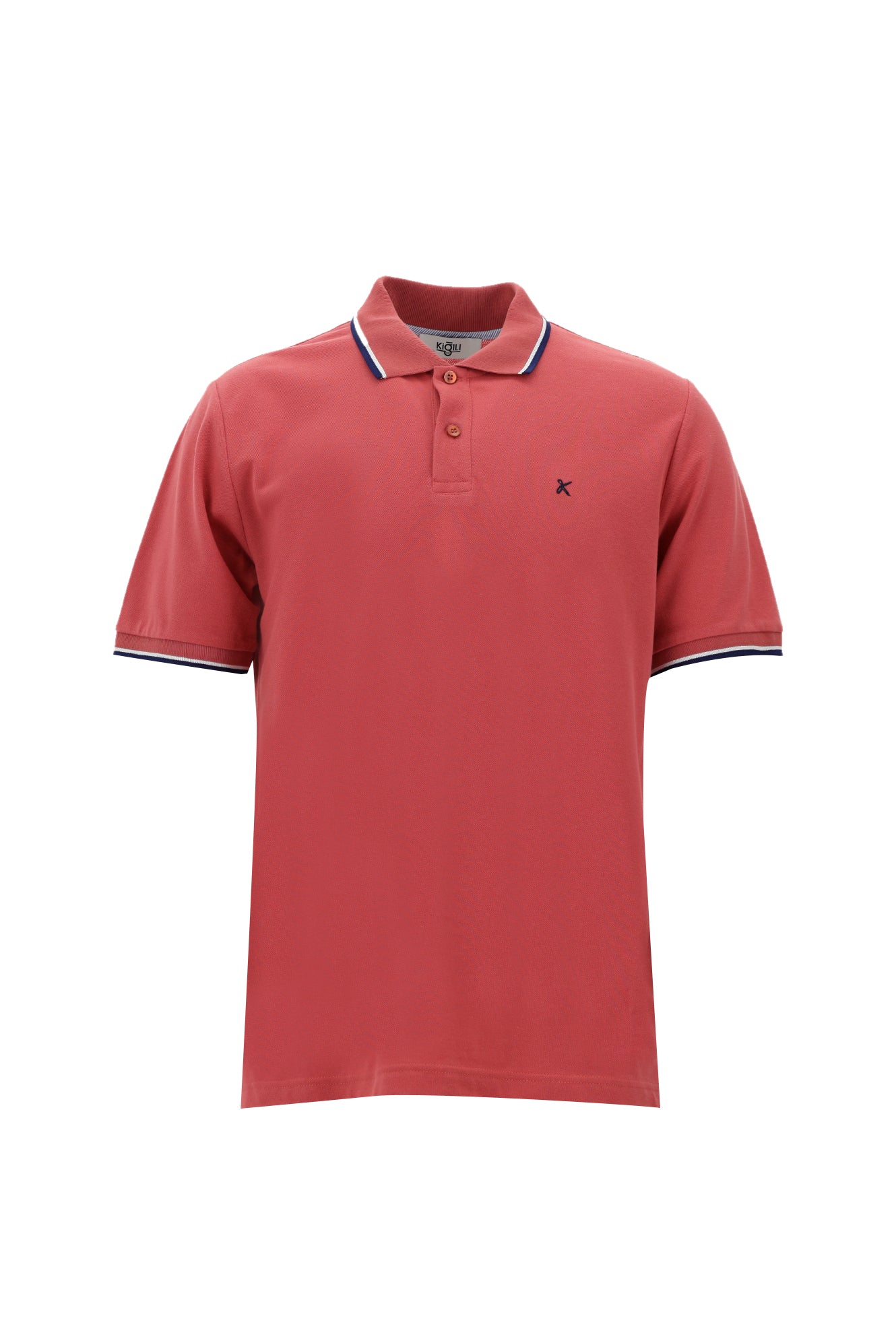 Açık Kırmızı Polo Yaka Regular Fit Pamuk Tişört