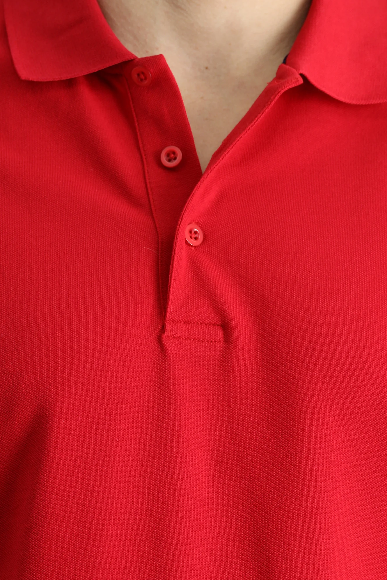 Açık Kırmızı Slim Fit Dar Kesim Nakışlı Pamuk Polo Yaka Tişört - Image 5