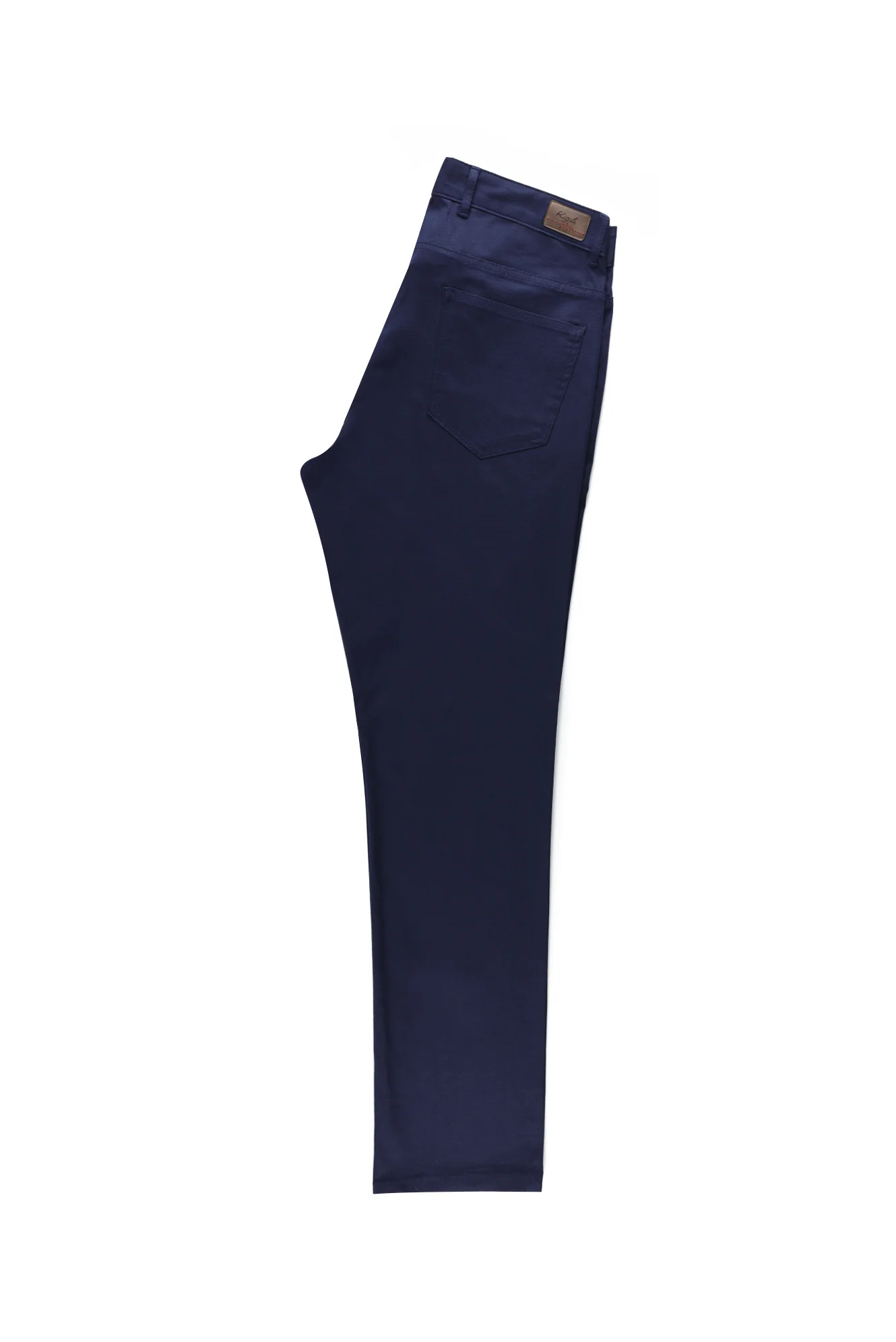 Açık Lacivert Slim Fit Dar Kesim Desenli Likralı Kanvas / Chino Pantolon - Image 3