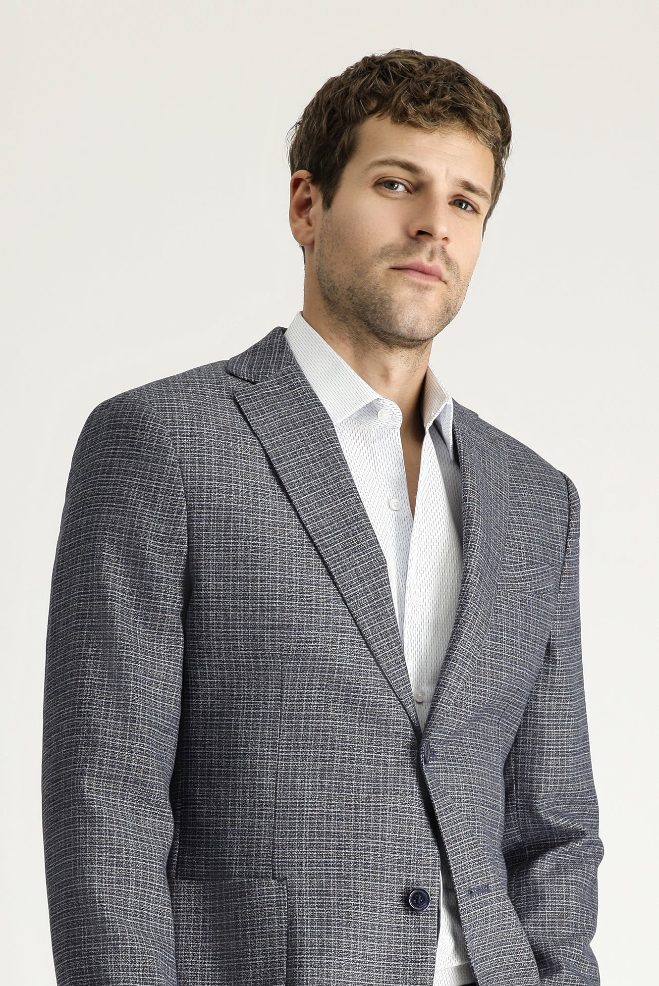 Açık Lacivert 7 Drop Slim Fit Dar Kesim Ceket - Image 2