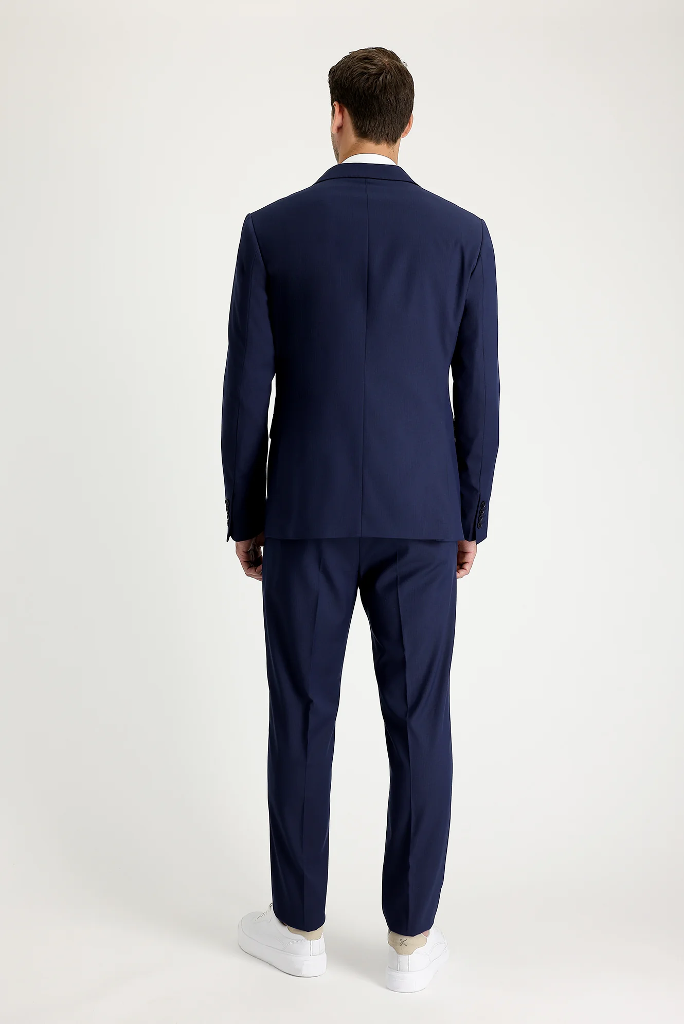 Açık Lacivert 7 Drop Slim Fit Dar Kesim Desenli Takım Elbise - Image 3
