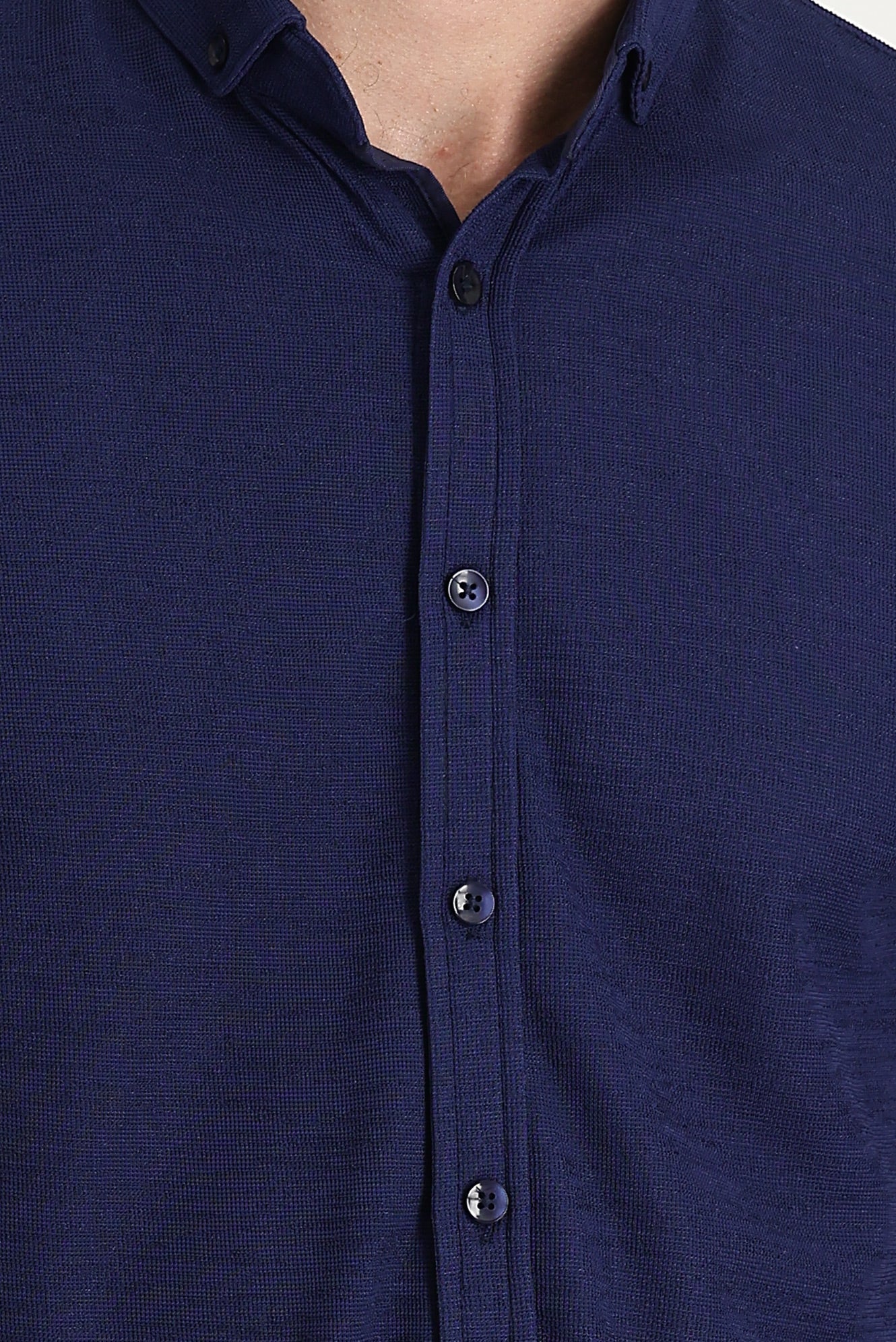 Açık Lacivert Polo Yaka Regular Fit Düğmeli Tişört - Image 4