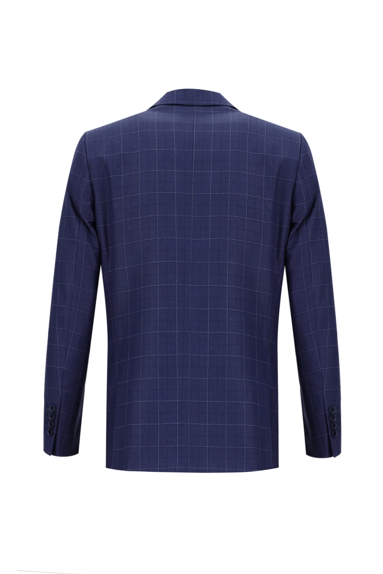 Açık Lacivert 6 Drop Regular Fit Standart Kesim Kareli Takım Elbise - Image 3