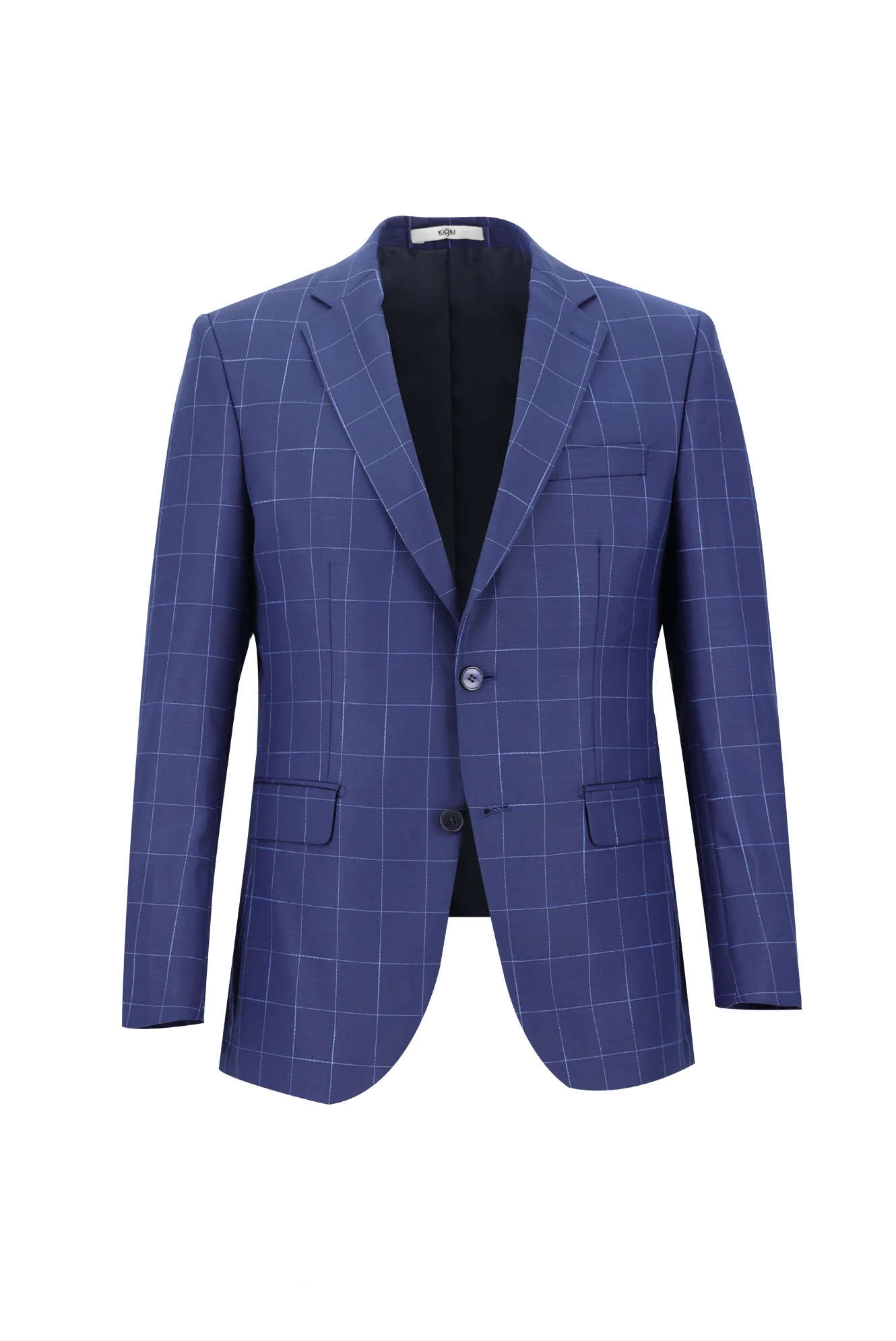 Açık Lacivert 6 Drop Regular Fit Standart Kesim Desenli Takım Elbise - Image 2