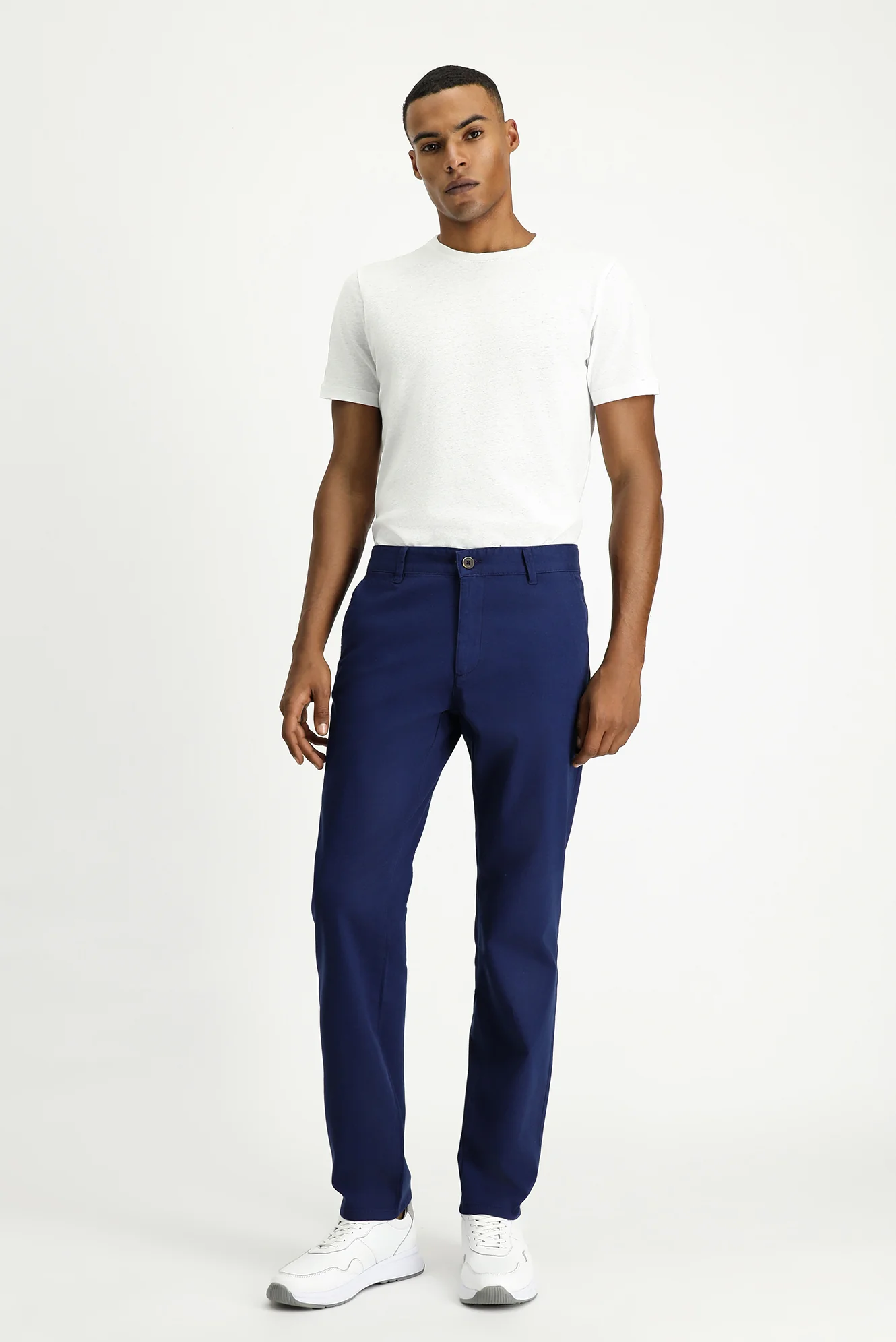 Açık Lacivert Relaxed Fit Rahat Kesim Likralı Kanvas / Chino Pantolon - Image 2