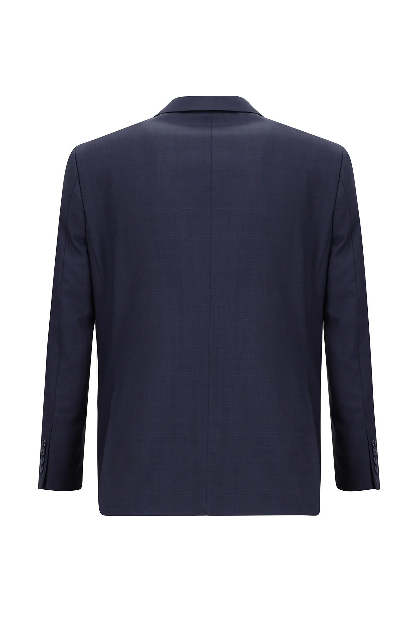 Açık Lacivert 4 Drop Relaxed Fit Rahat Kesim Yünlü Ekose Takım Elbise - Image 3