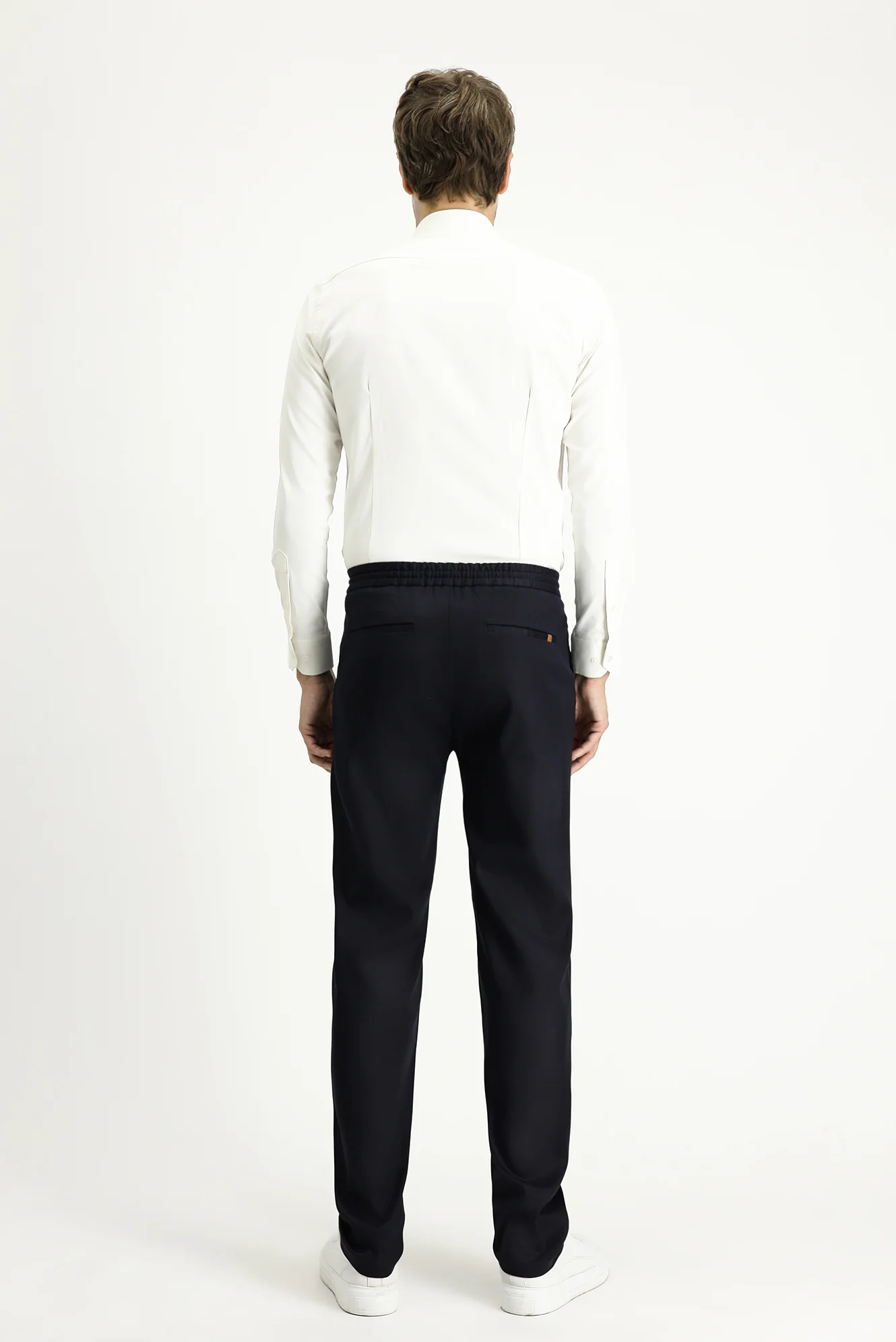 Açık Lacivert Slim Fit Dar Kesim Beli Lastikli İpli Likralı Jogger Pantolon - Image 5