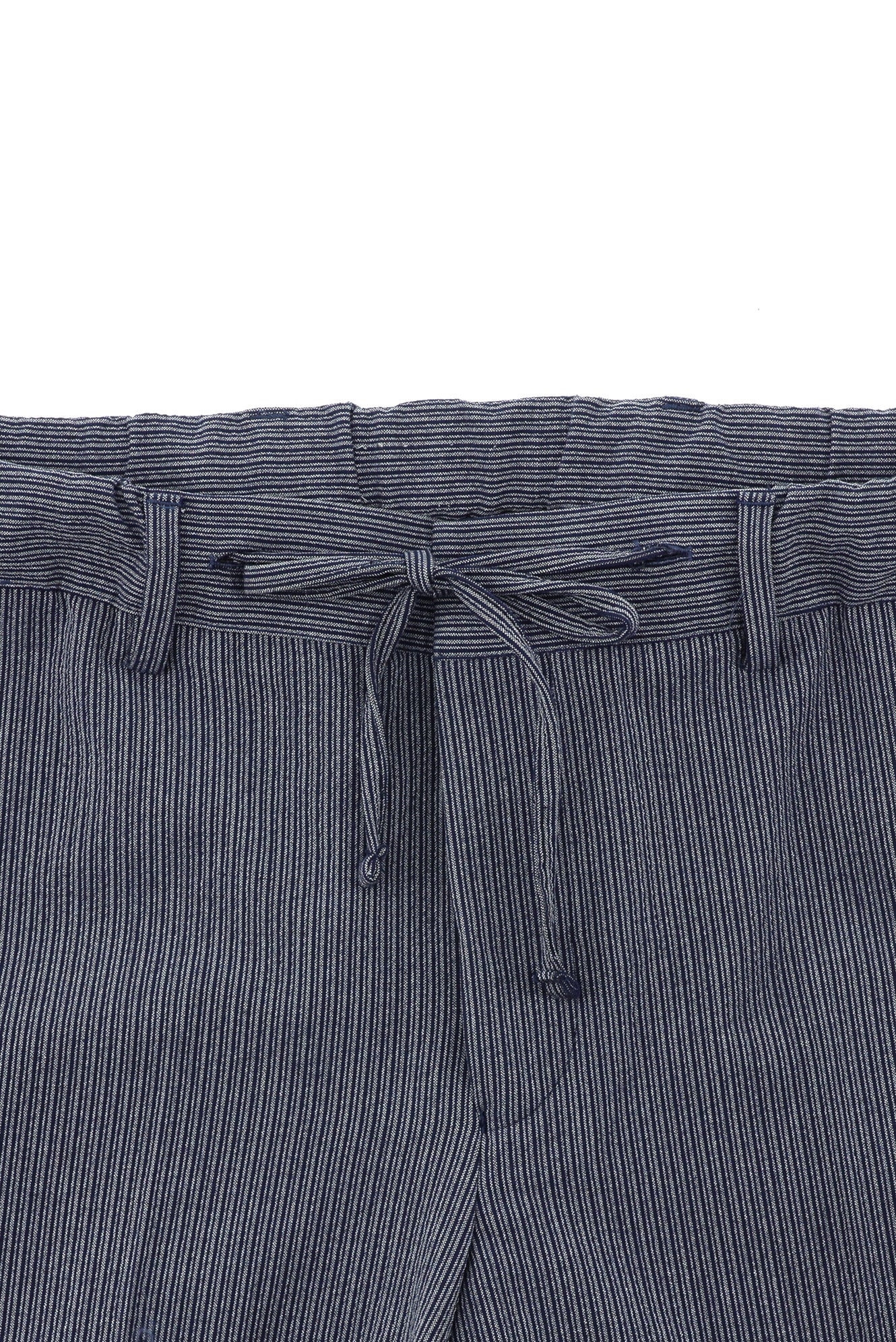 Açık Lacivert 7 Drop Slim Fit Dar Kesim Çizgili Beli Lastikli İpli Takım Elbise - Image 5