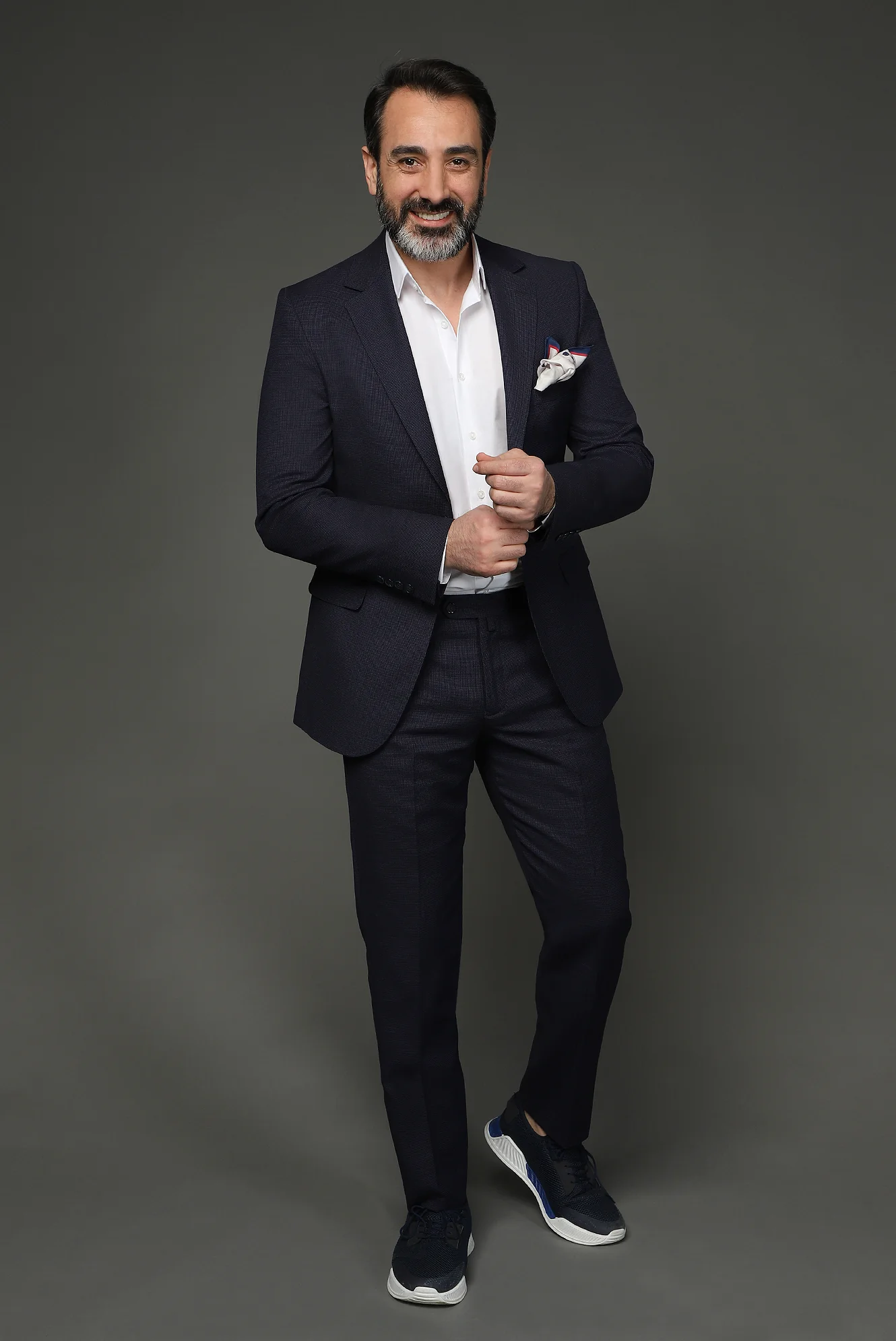 Açık Lacivert 7 Drop Slim Fit Dar Kesim Kuşgözü Takım Elbise