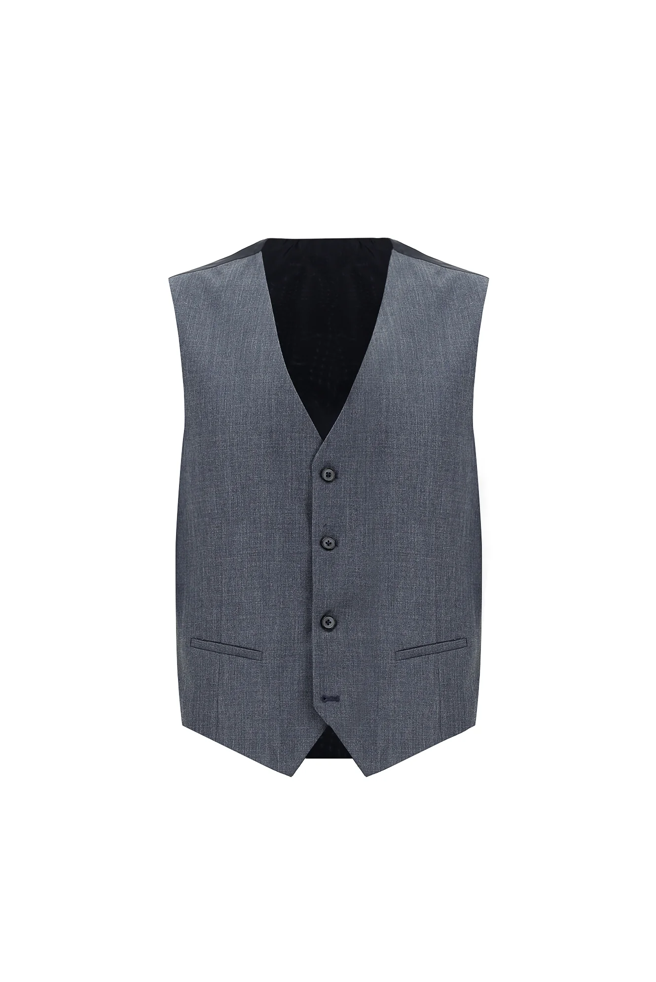 Açık Lacivert 7 Drop Slim Fit Dar Kesim Kombinli Yelekli Takım Elbise - Image 4