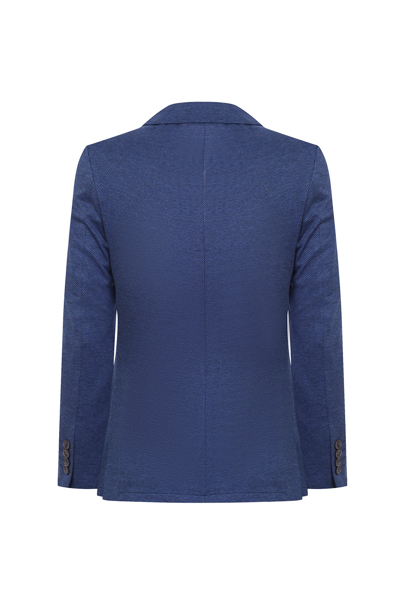 Açık Lacivert 7 Drop Slim Fit Dar Kesim Kuşgözü Pamuk Ceket - Image 2