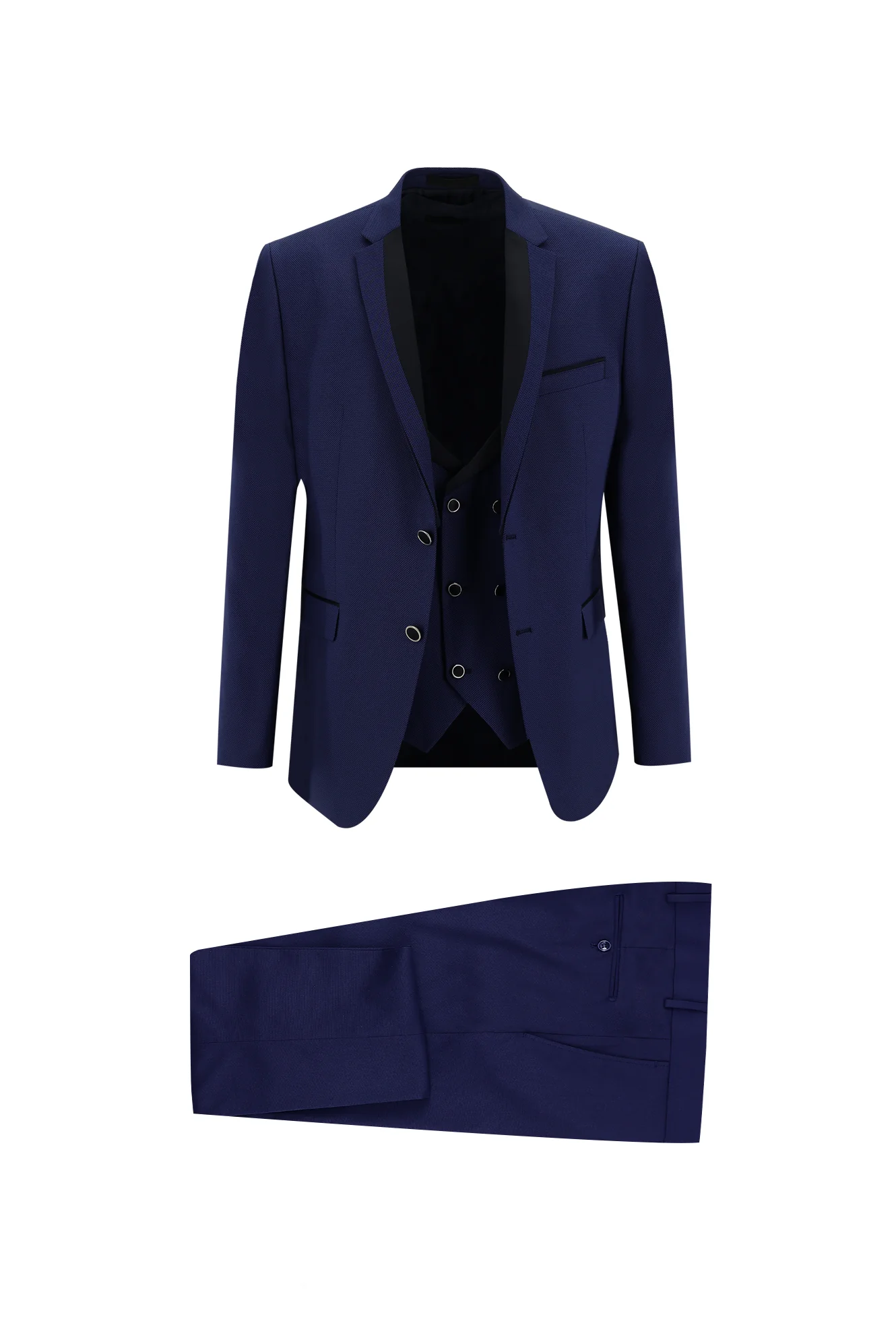 Açık Lacivert 7 Drop Slim Fit Dar Kesim Smokin & Damatlık