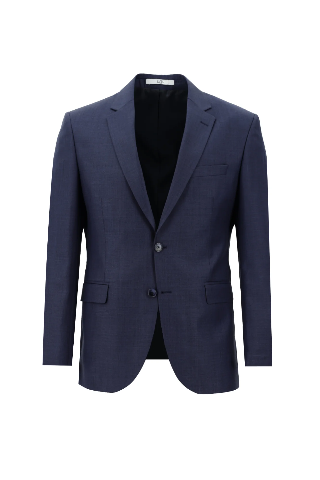 Açık Lacivert 7 Drop Slim Fit Dar Kesim Yünlü Takım Elbise - Image 3