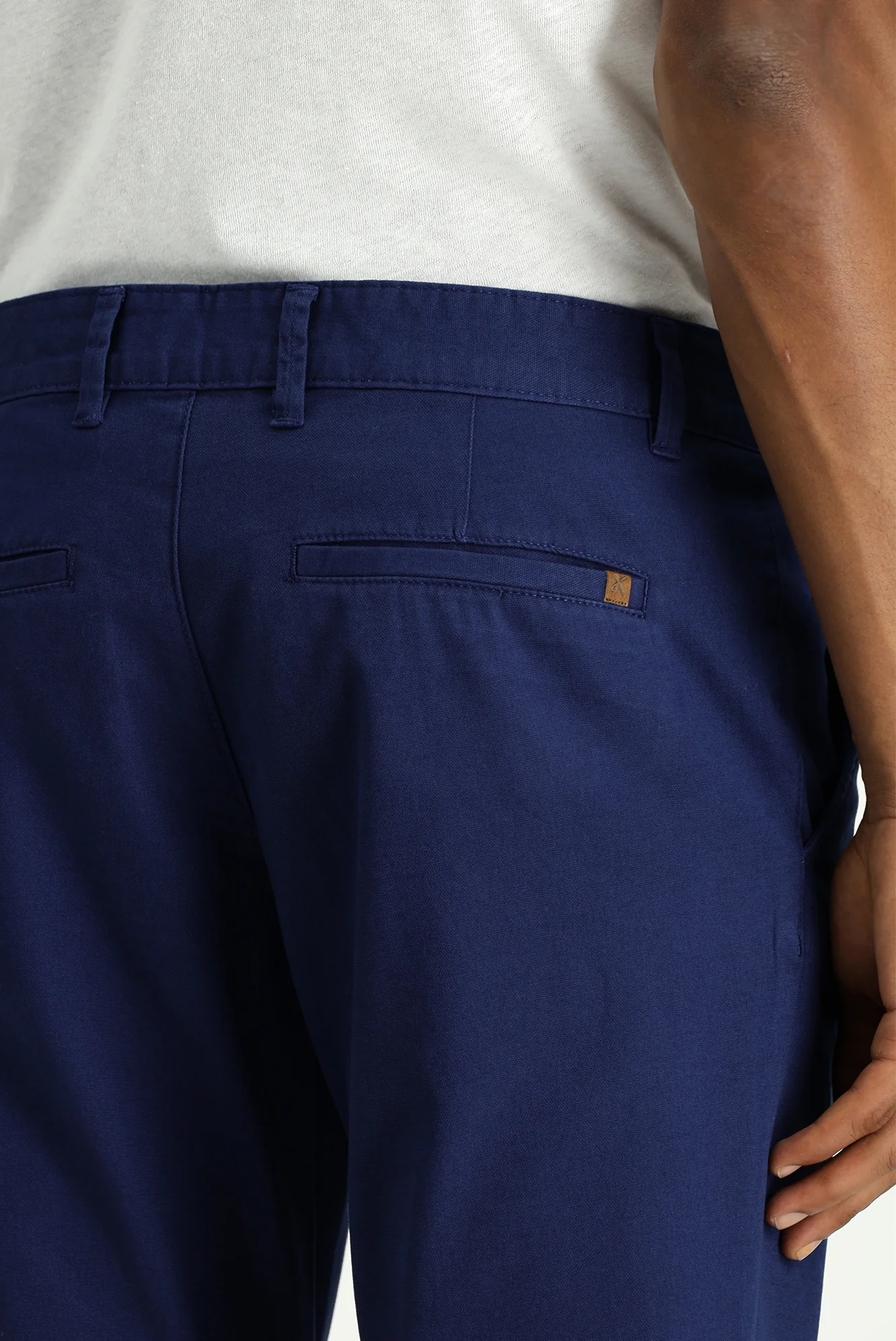 Açık Lacivert Super Slim Fit Eksra Dar Kesim Likralı Kanvas / Chino Pantolon - Image 5