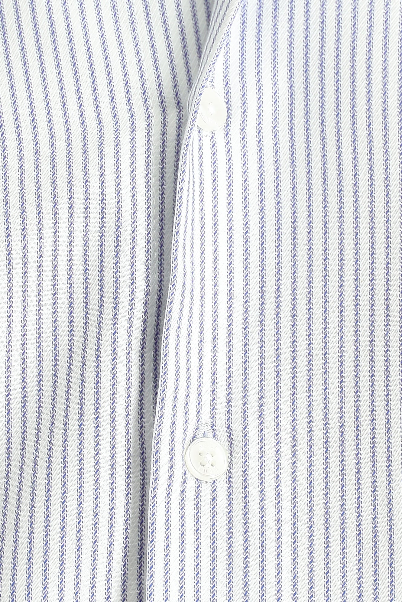 Açık Lacivert Uzun Kol Slim Fit Dar Kesim Çizgili Pamuklu Kolay Ütülenebilir Gömlek - Image 5