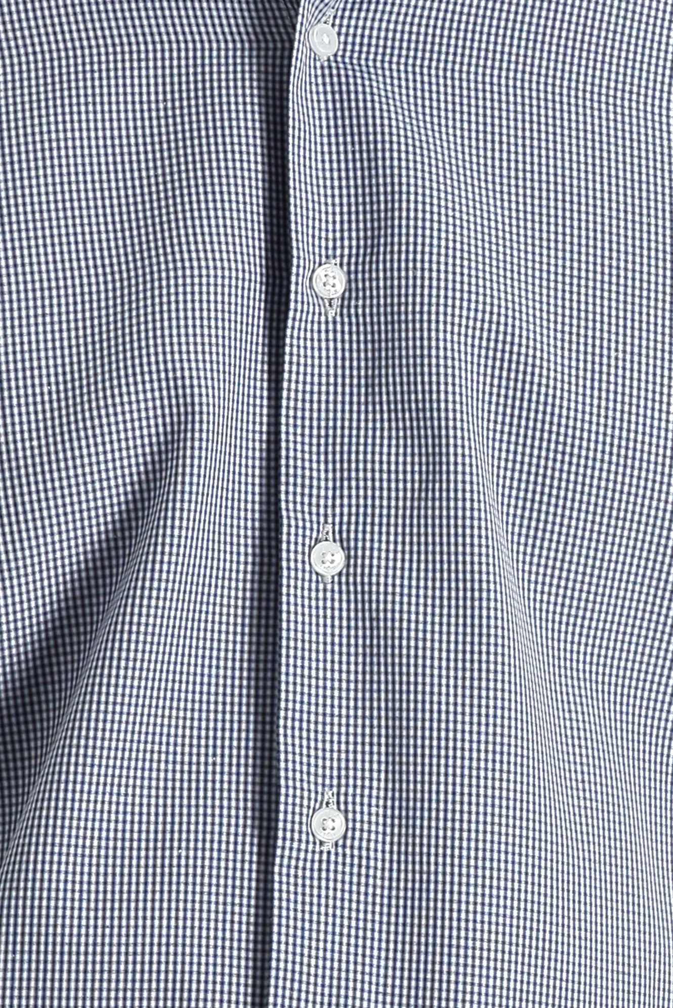 Açık Lacivert Uzun Kol Slim Fit Dar Kesim Desenli Pamuklu Kolay Ütülenebilir Gömlek - Image 4