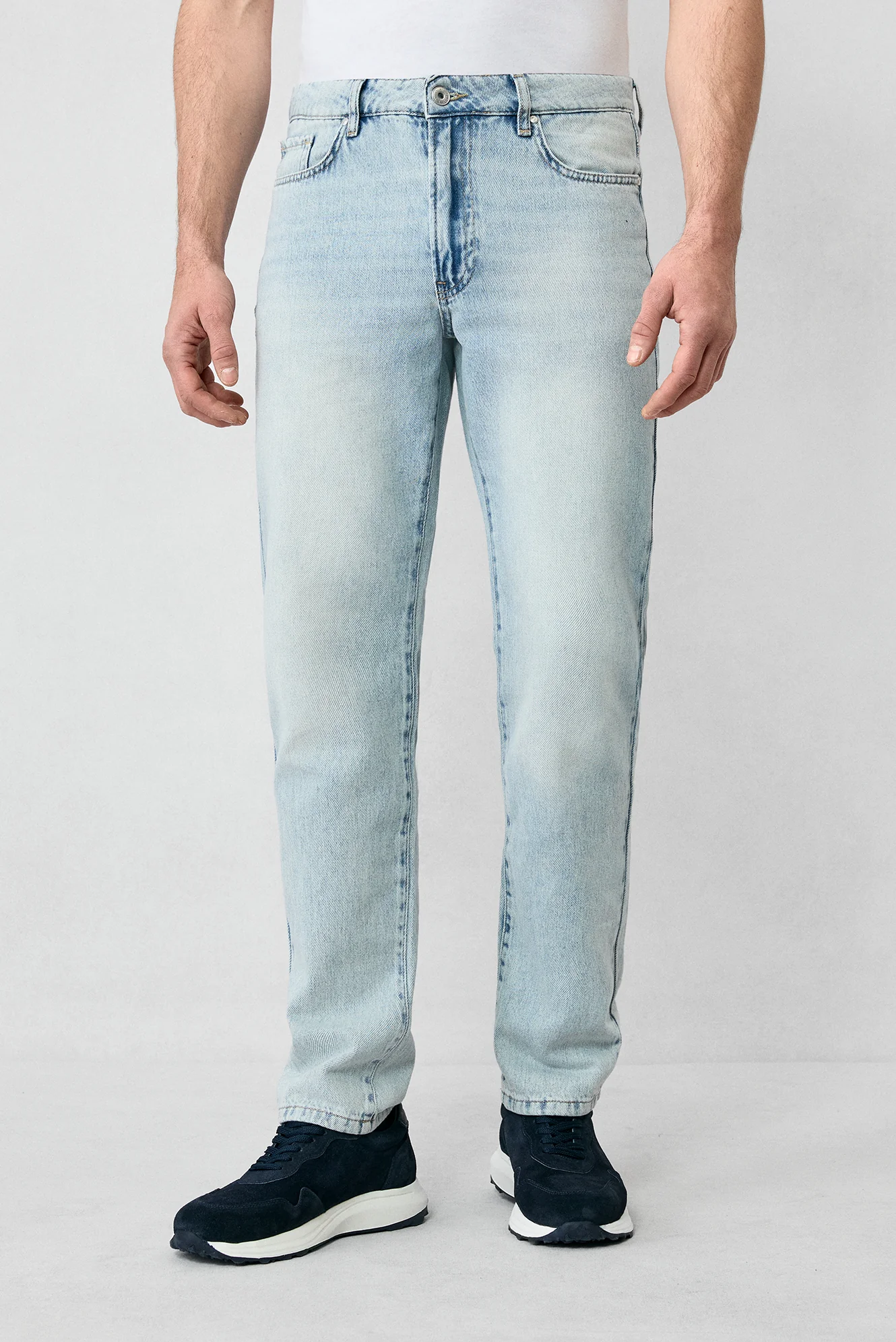 Açık Mavi Bootcut Fit Pamuk Denim Pantolon - Image 2
