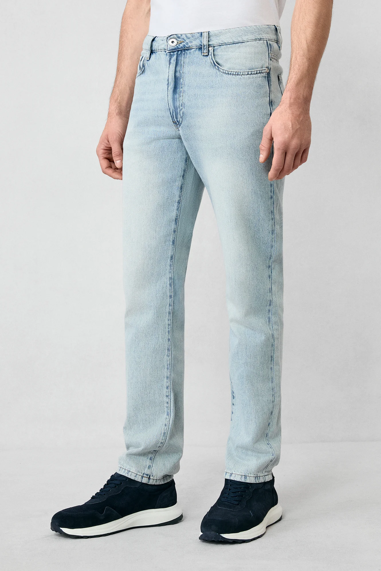 Açık Mavi Bootcut Fit Pamuk Denim Pantolon - Image 4