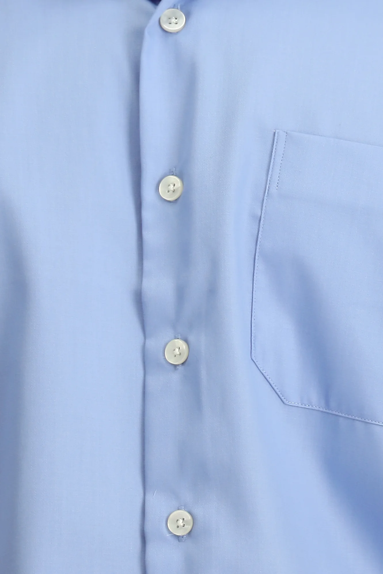 Açık Mavi Kısa Kol Regular Fit Pamuklu Non Iron Gömlek - Image 5