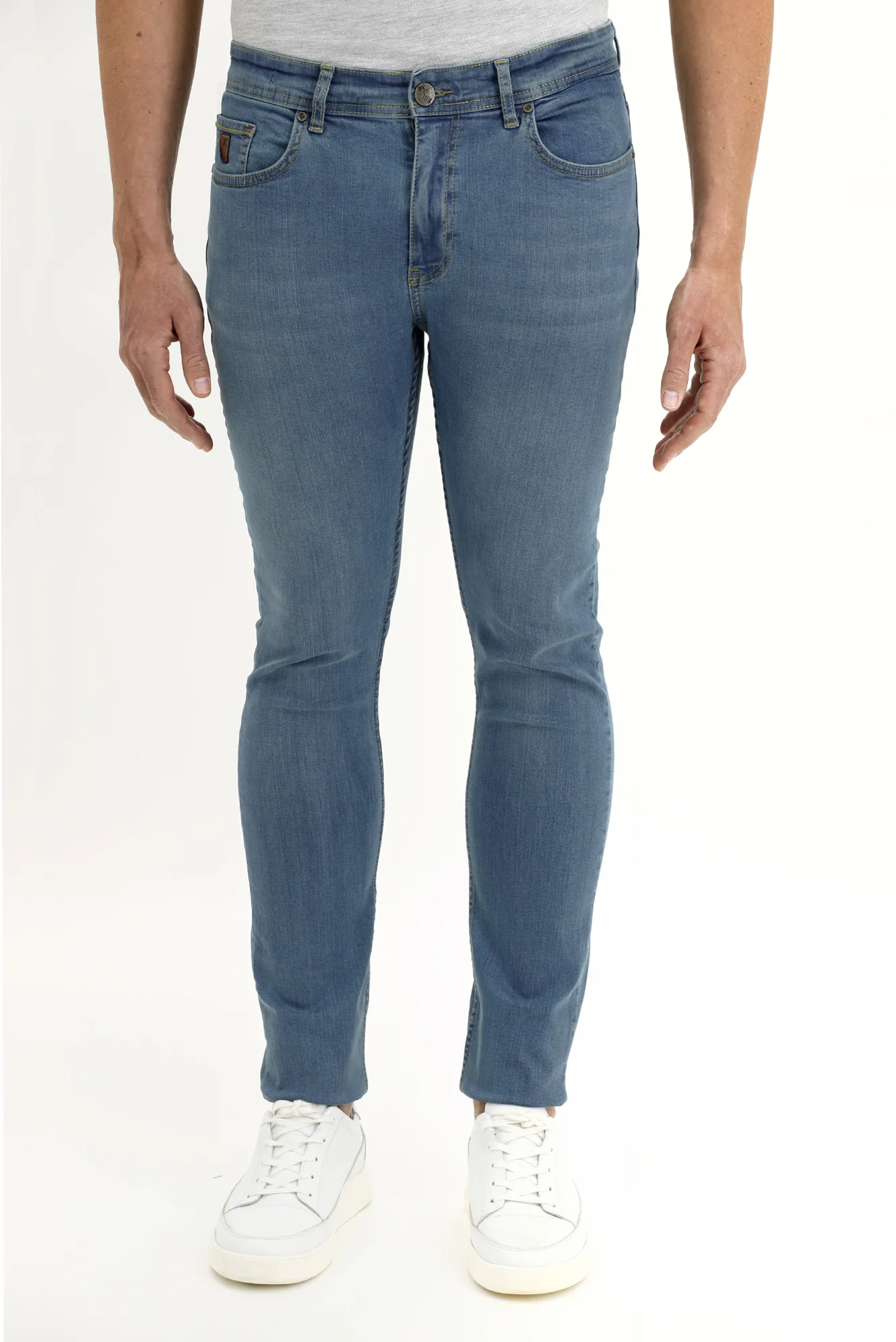 Açık Mavi Regular Fit Standart Kesim Likralı Denim Pantolon - Image 2