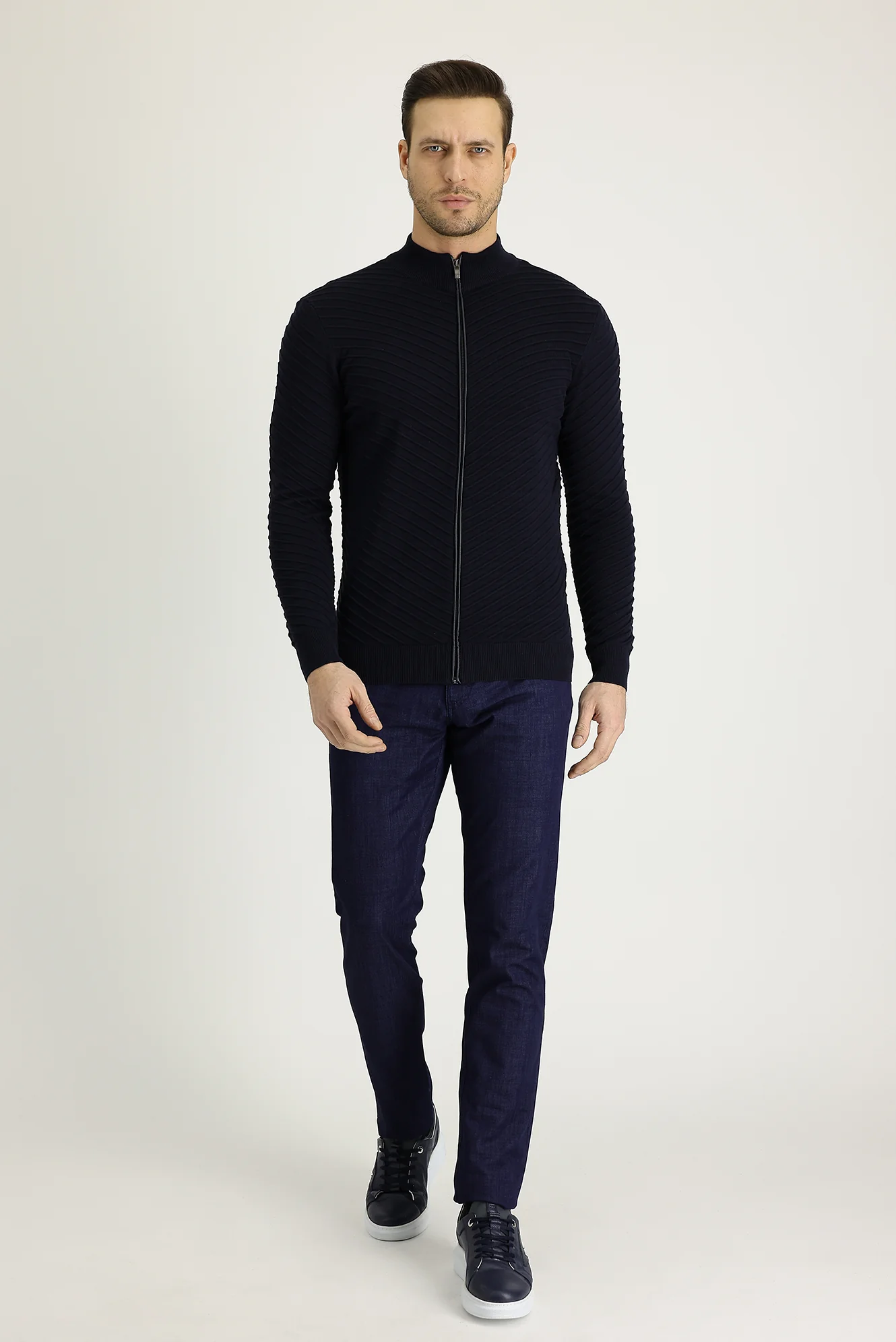Açık Mavi Regular Fit Standart Kesim Pamuklu Denim Look Pantolon - Image 2