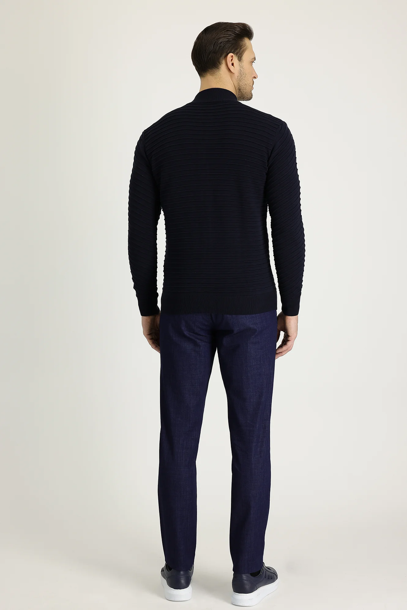 Açık Mavi Relaxed Fit Rahat Kesim Denim Look Pantolon - Image 4