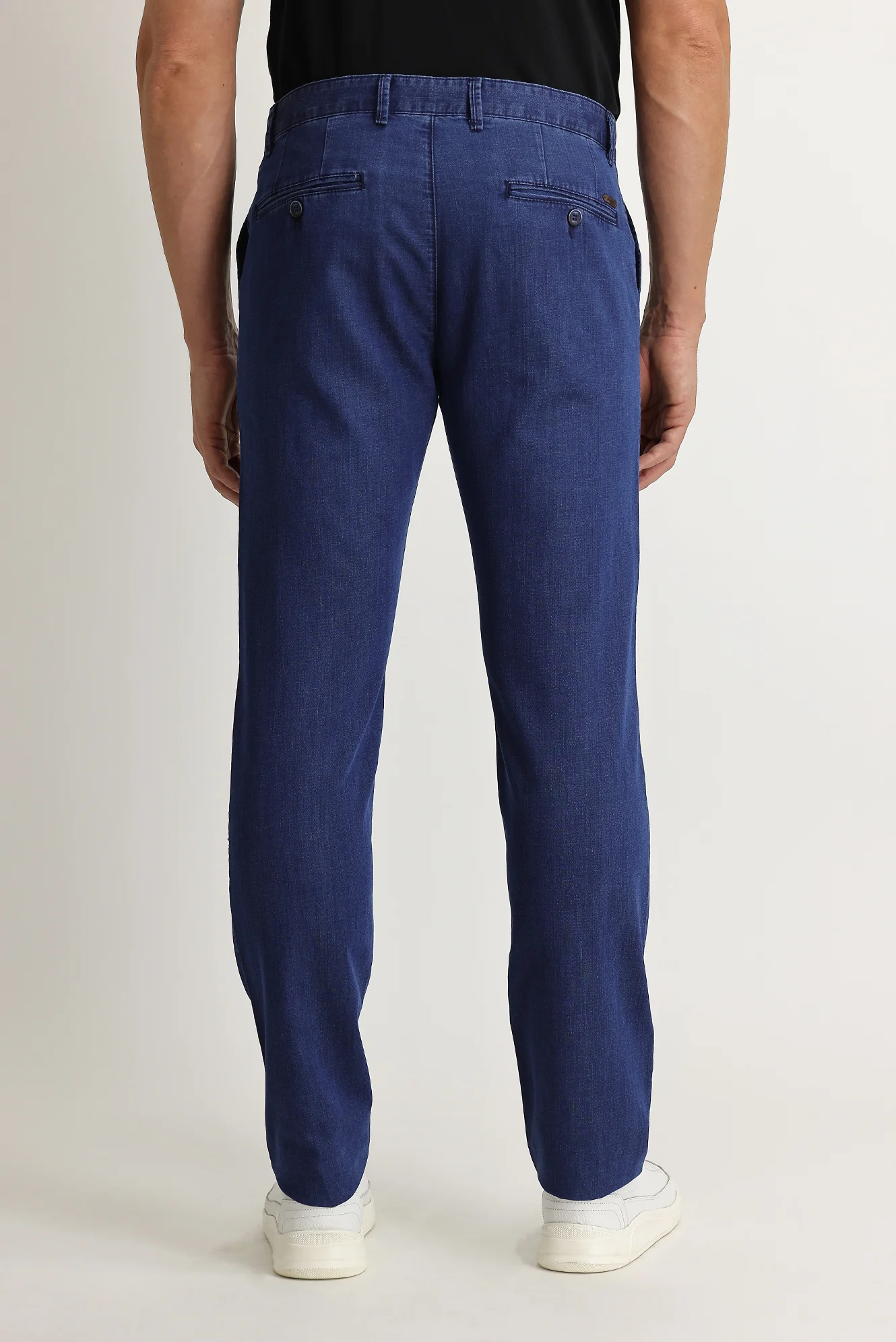 Açık Mavi Relaxed Fit Rahat Kesim Likralı Denim Look Pantolon - Image 4