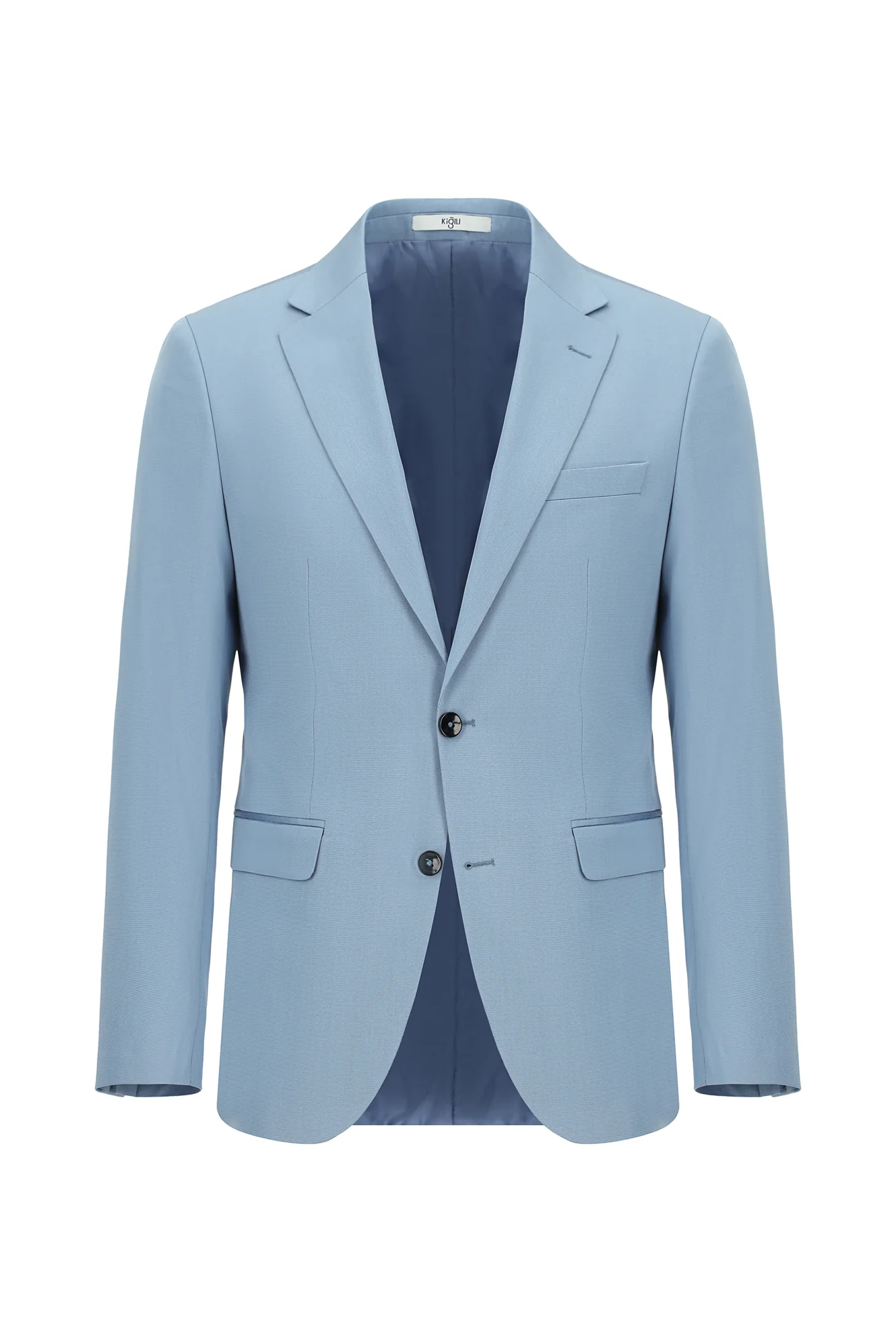 Açık Mavi 4 Drop Relaxed Fit Rahat Kesim Pamuklu Lyocell Takım Elbise - Image 2