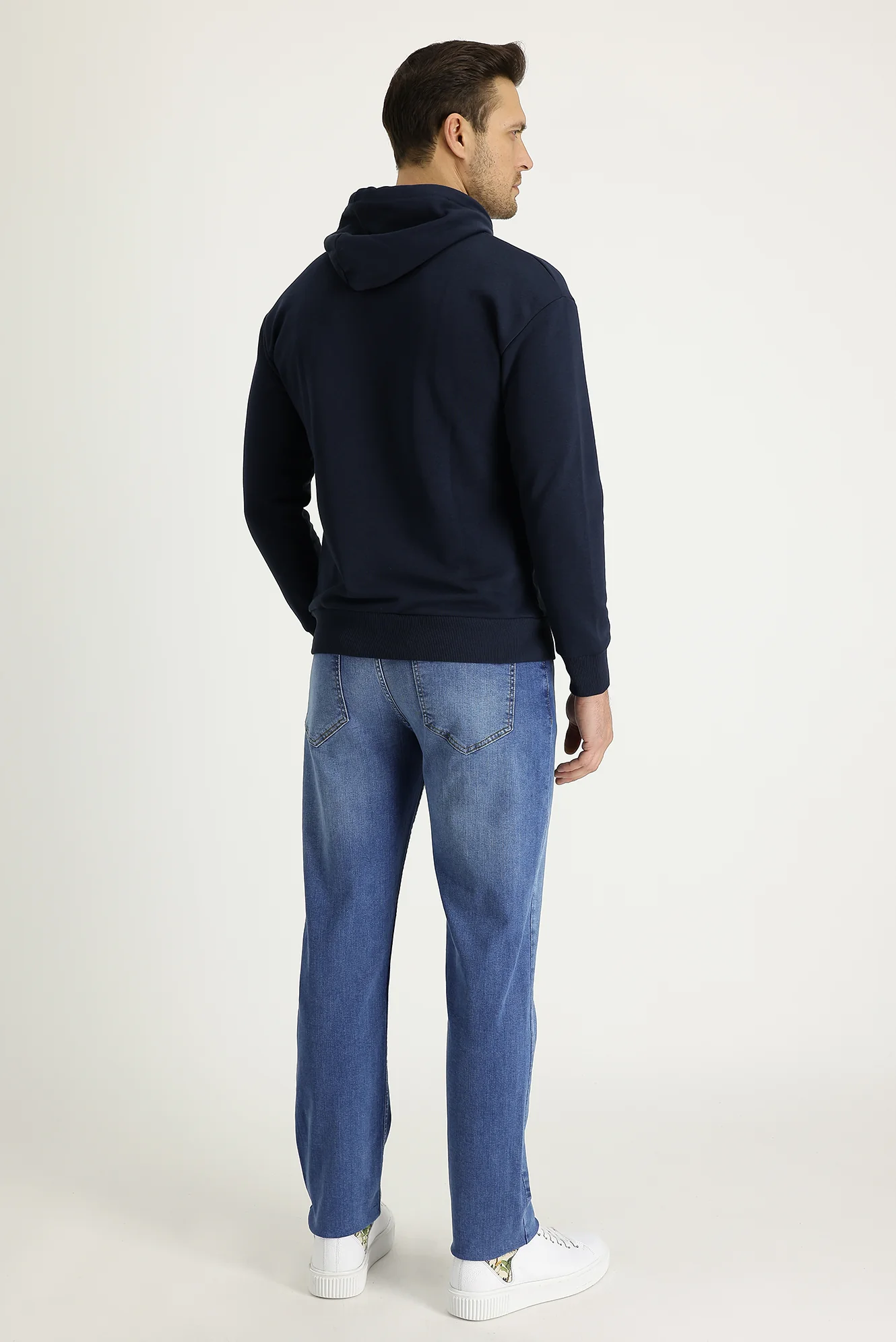 Açık Mavi Slim Fit Dar Kesim Likralı Denim Pantolon - Image 3