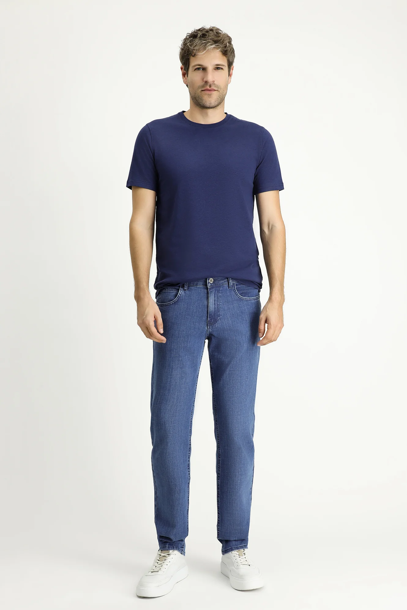 Açık Mavi Slim Fit Dar Kesim Likralı Denim Pantolon - Image 4
