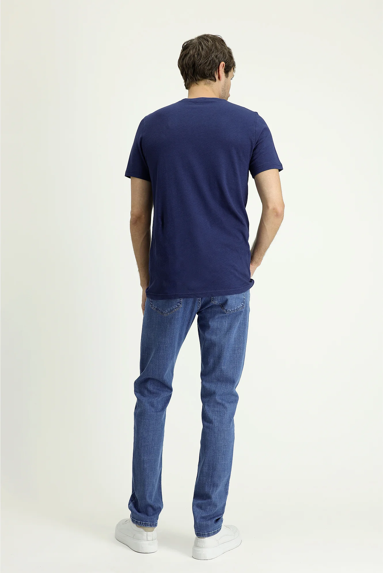 Açık Mavi Slim Fit Dar Kesim Likralı Denim Pantolon - Image 5