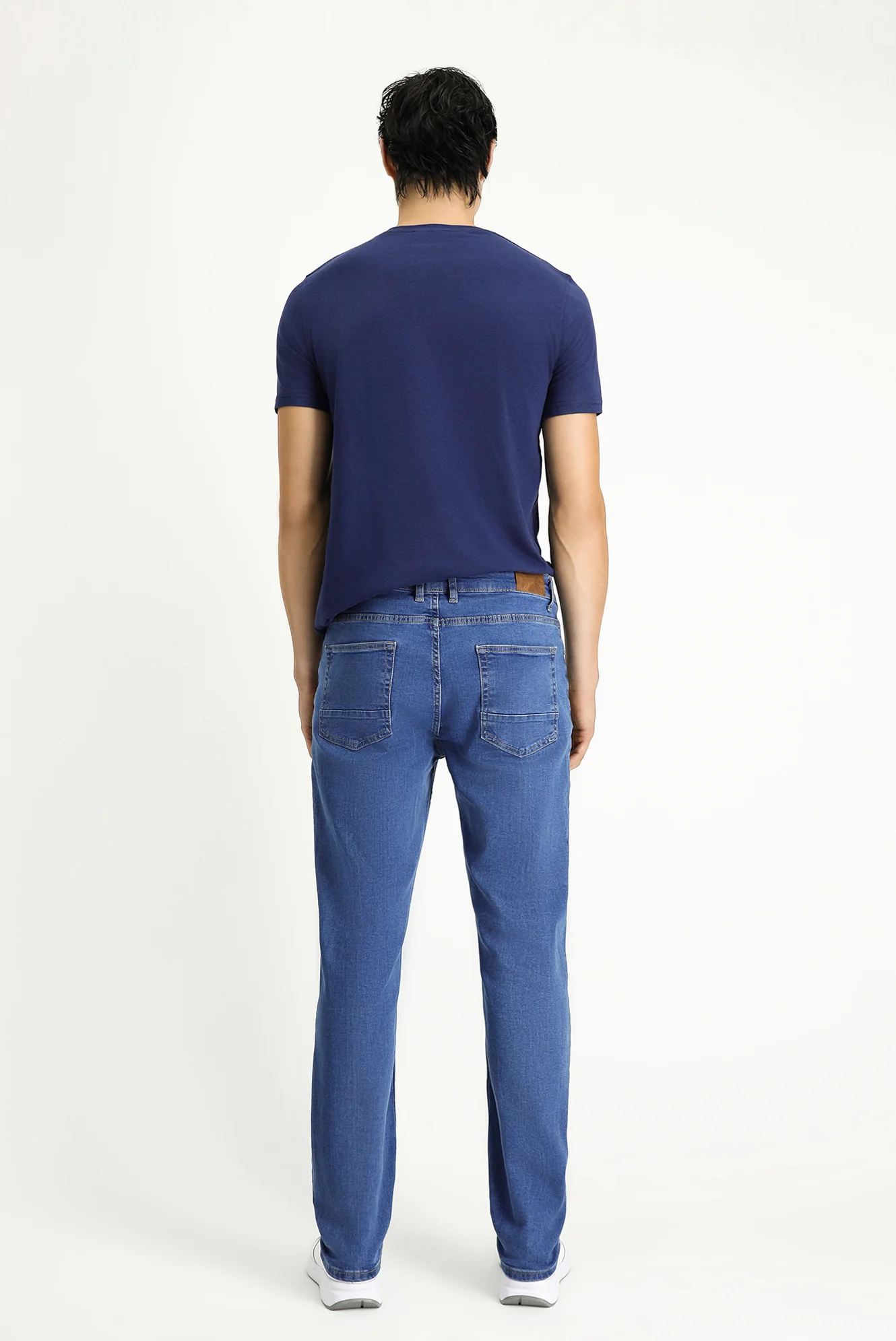 Açık Mavi Slim Fit Dar Kesim Pamuklu Likralı Esnek 4 Mevsim Denim Pantolon - Image 4