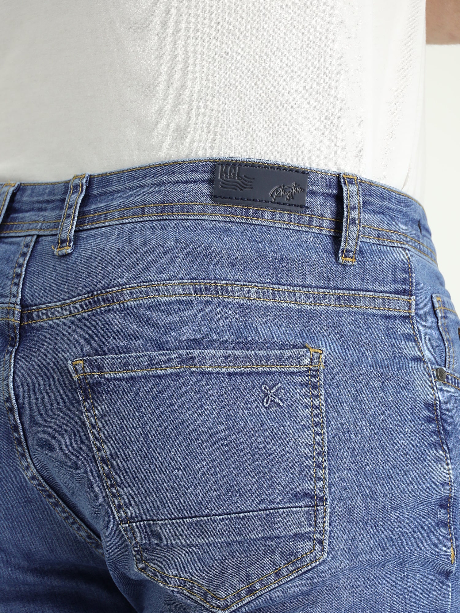 Açık Mavi Slim Fit Dar Kesim Likralı Denim Pantolon - Image 4