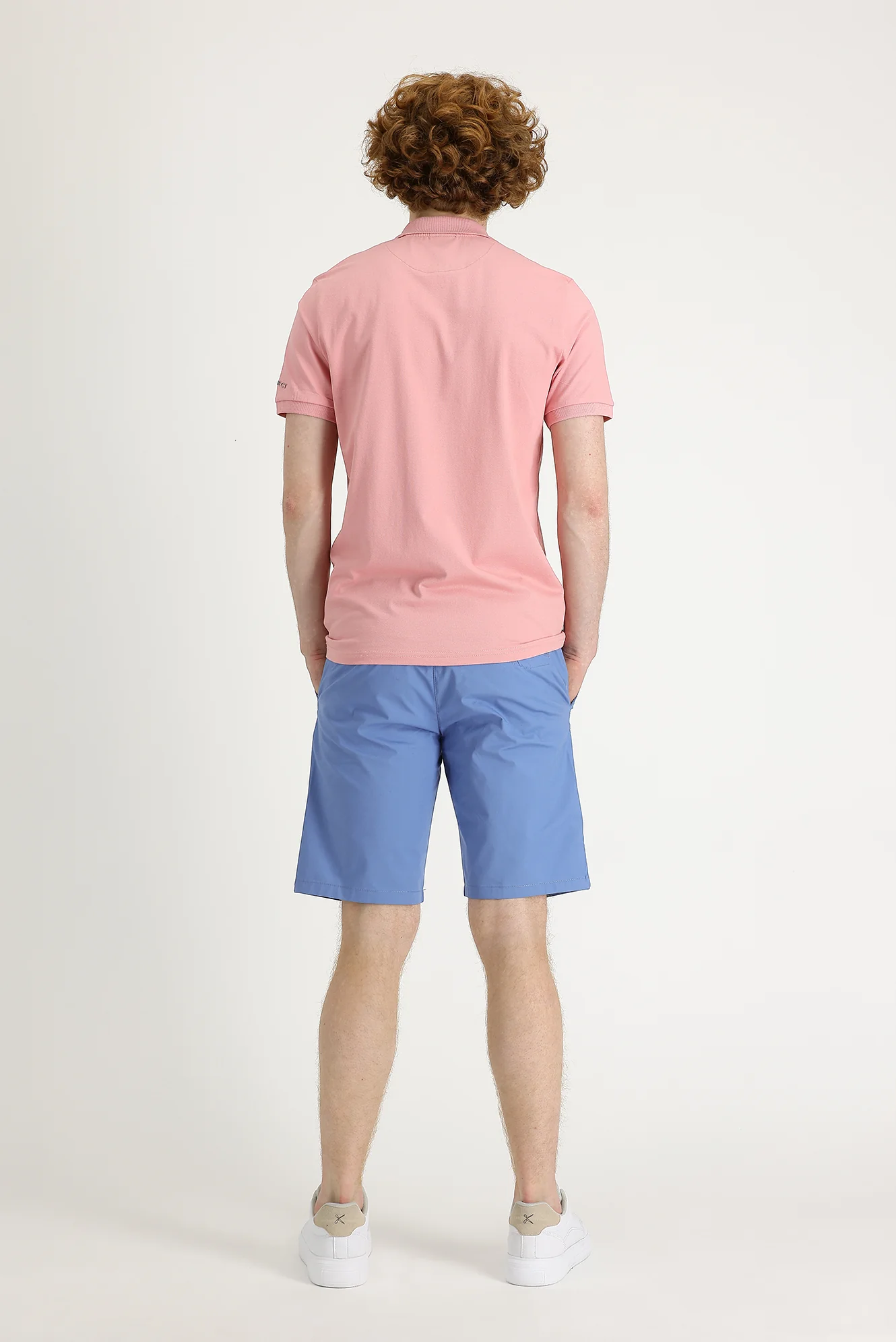 Açık Mavi Slim Fit Dar Kesim Bermuda Şort - Image 3